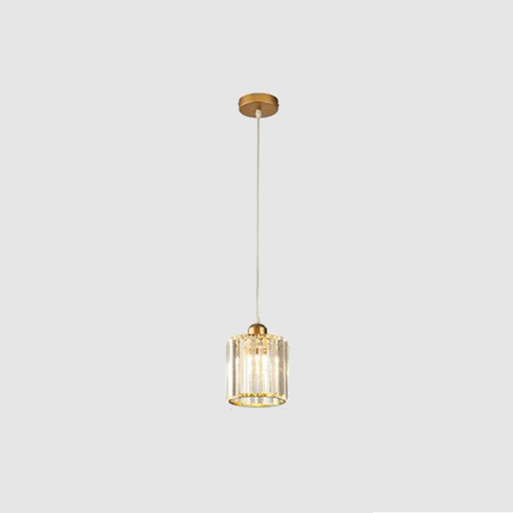 Vina Modern Cluster Cylinder Glass Pendant Light, Black/Gold - Neutralighting