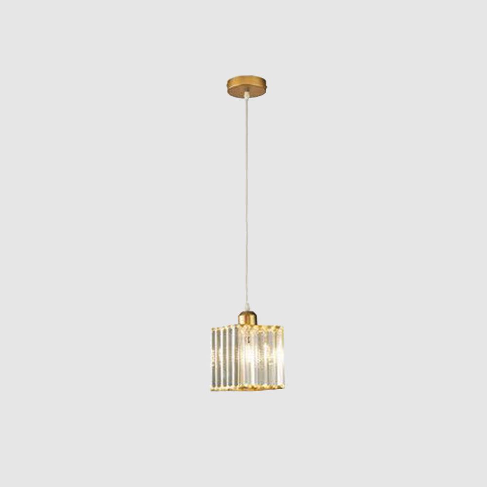 Vina Modern Cluster Cylinder Glass Pendant Light, Black/Gold - Neutralighting