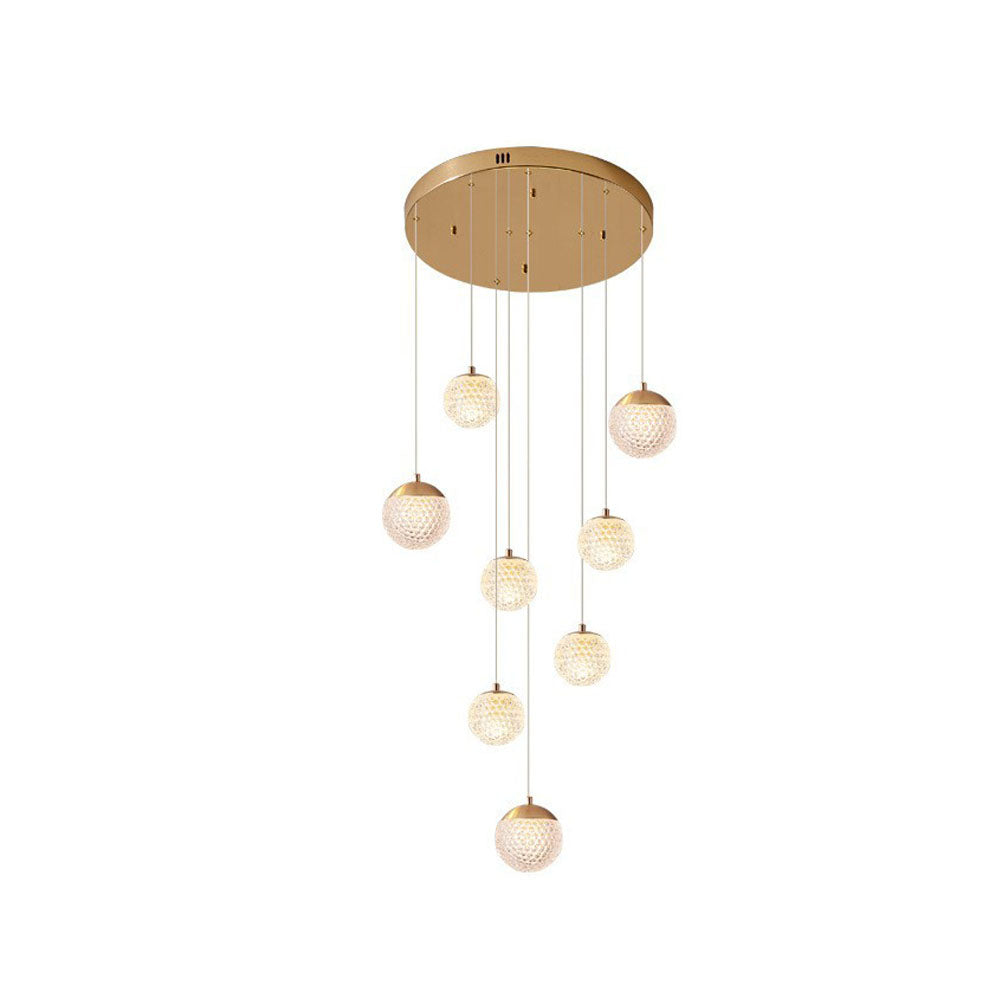 Arisha Multi Staircase Modern Art Deco Pendant Light, Gold - Neutralighting