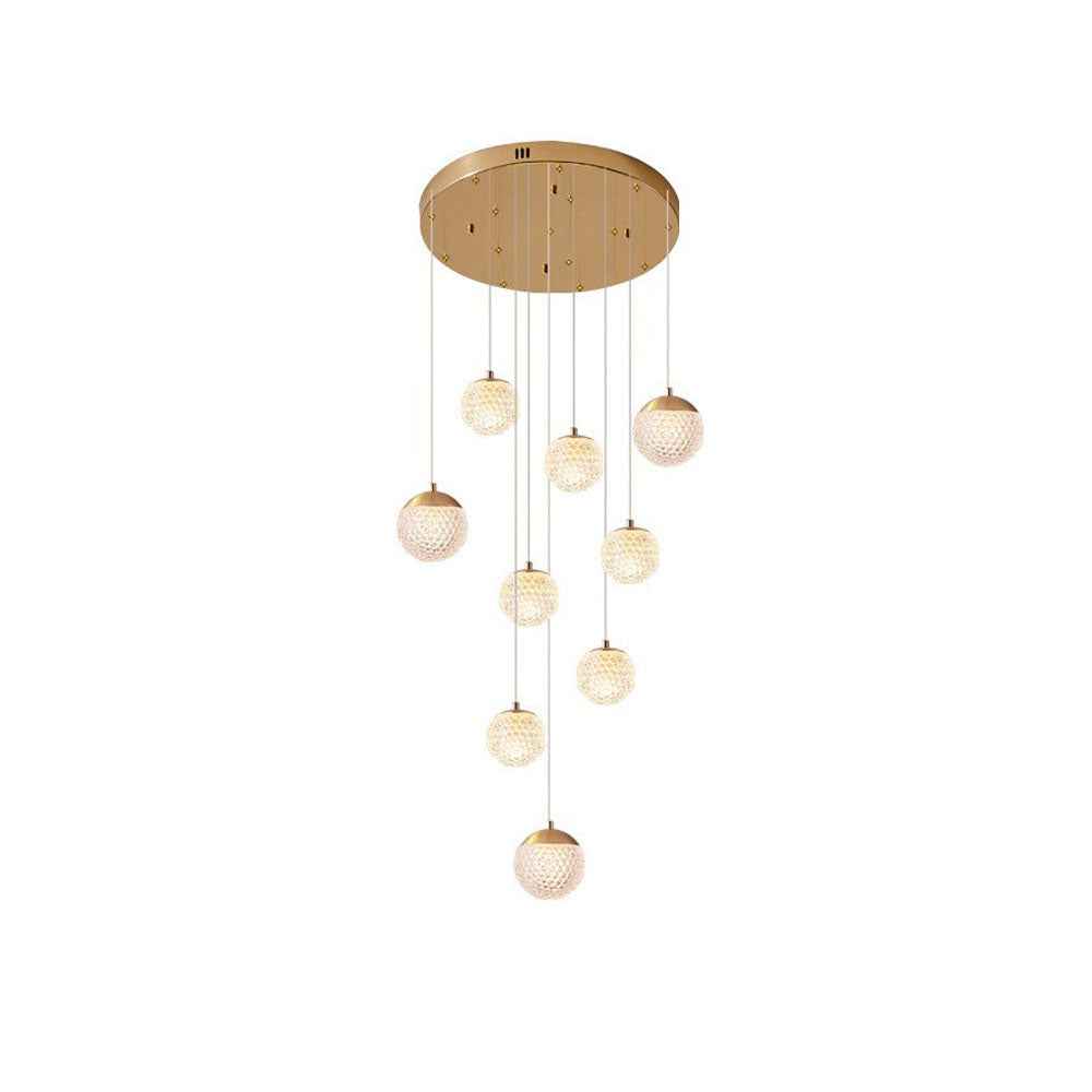 Arisha Multi Staircase Modern Art Deco Pendant Light, Gold - Neutralighting