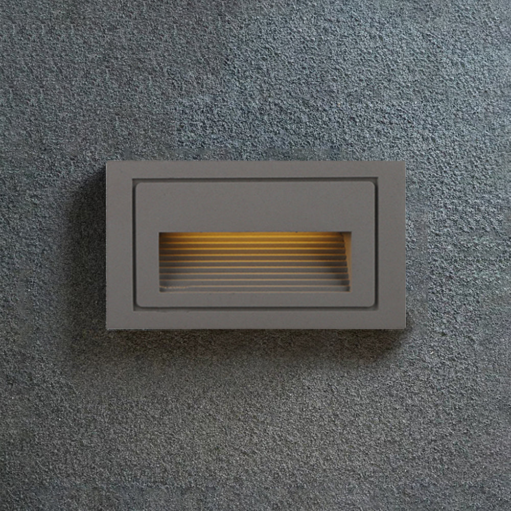 Ray Modern Metal Square Outdoor Deck/Step Light, Black - Neutralighting