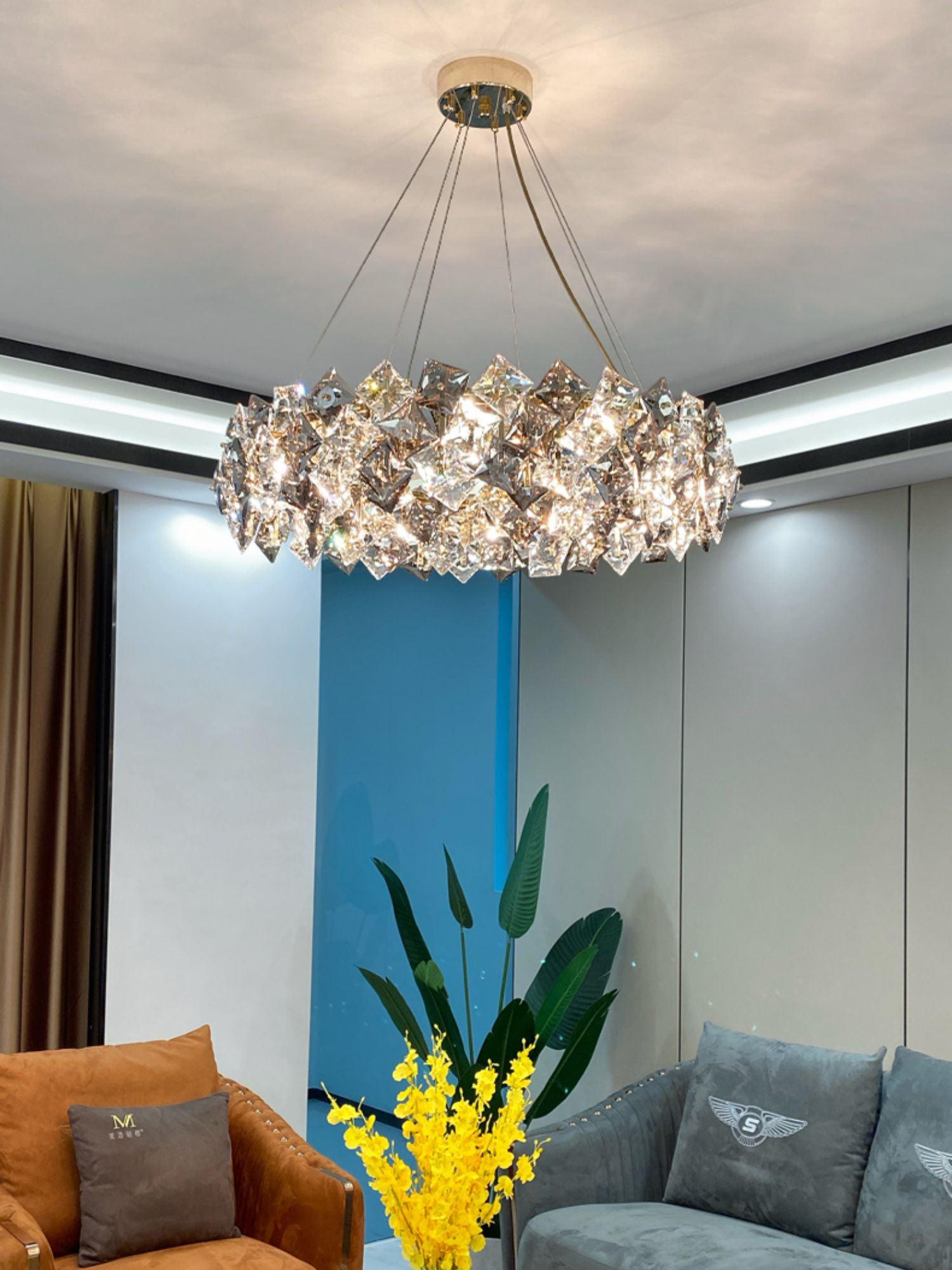 Scale Crystal Round Chandelier - Blowlighting