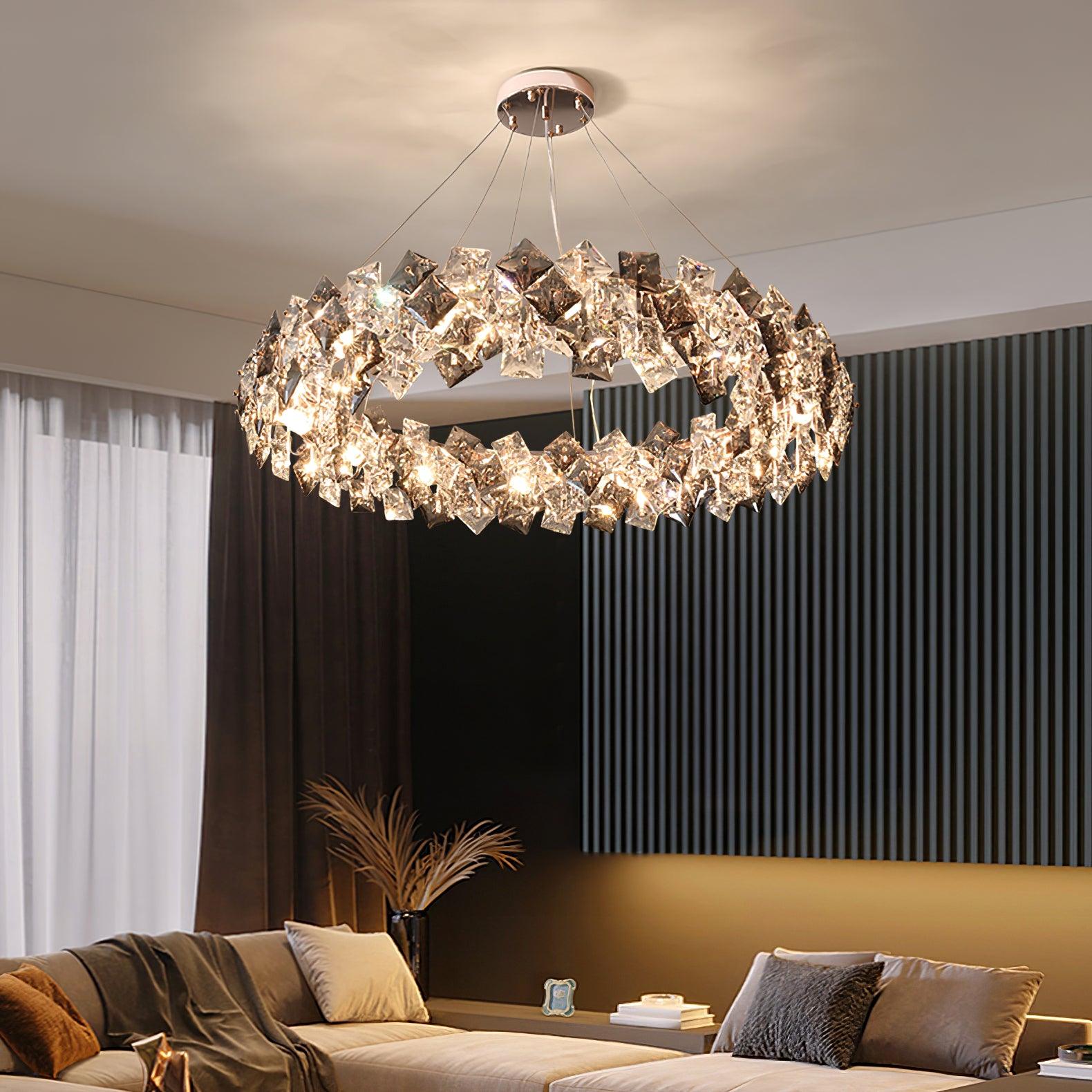 Scale Crystal Round Chandelier - Blowlighting