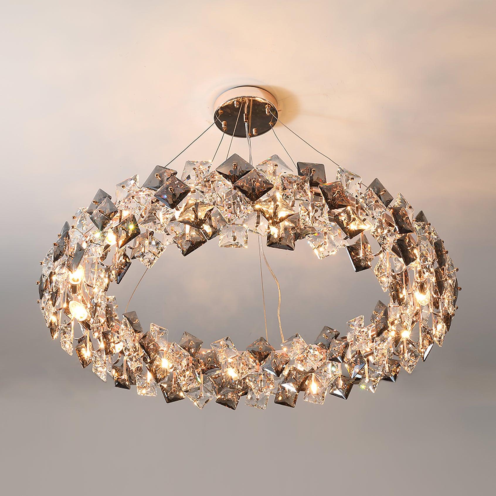 Scale Crystal Round Chandelier - Blowlighting
