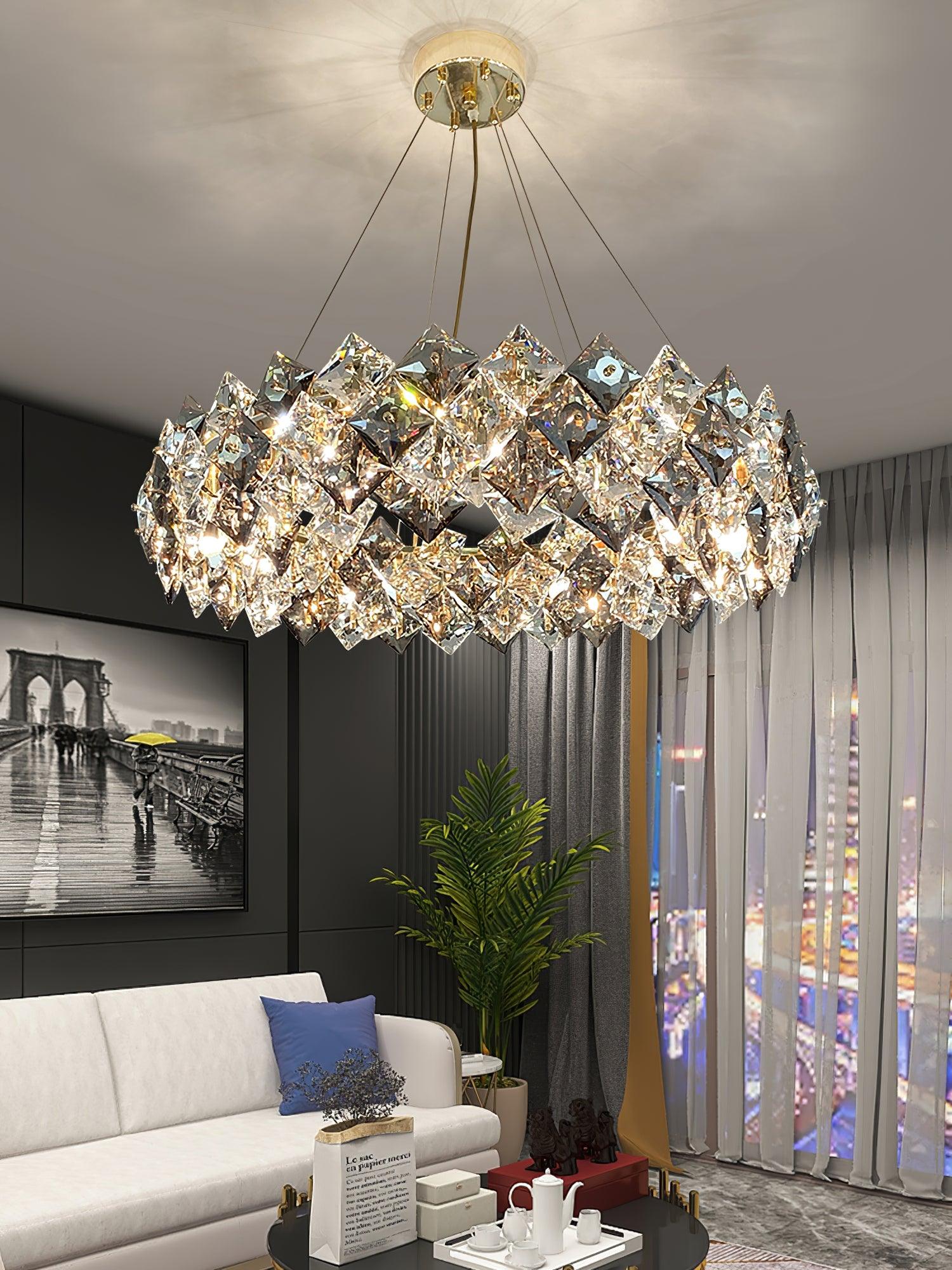 Scale Crystal Round Chandelier - Blowlighting
