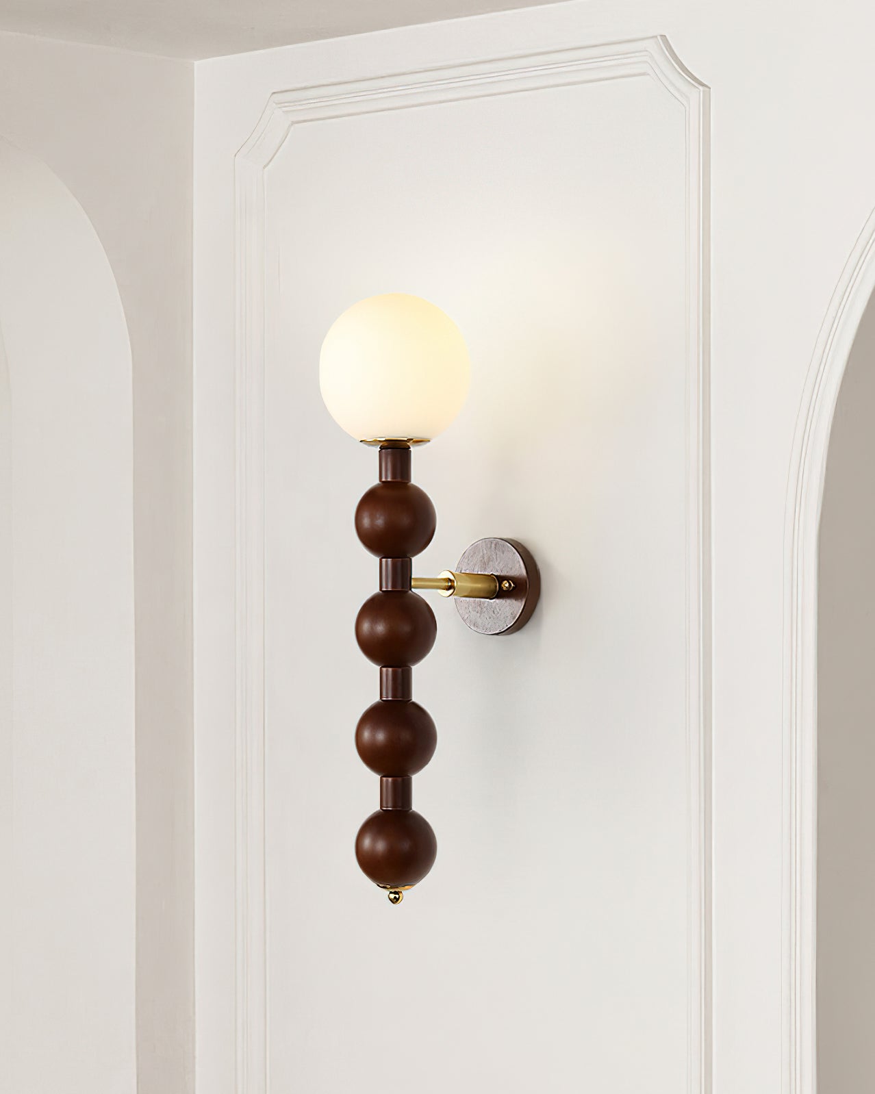Wall Lamp Gourd in Metal Wood and Glass Modern Style - Neutralighting
