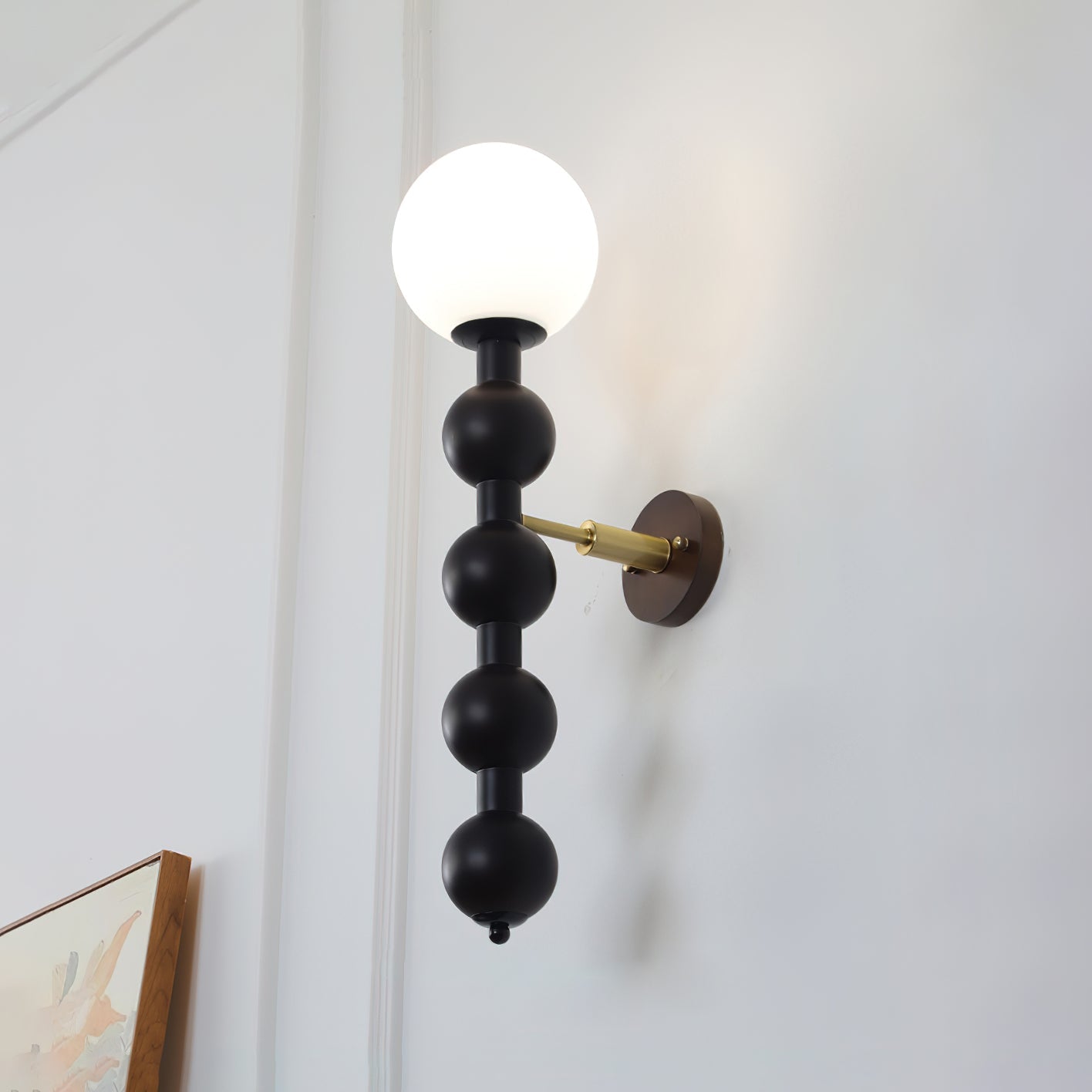 Wall Lamp Gourd in Metal Wood and Glass Modern Style - Neutralighting