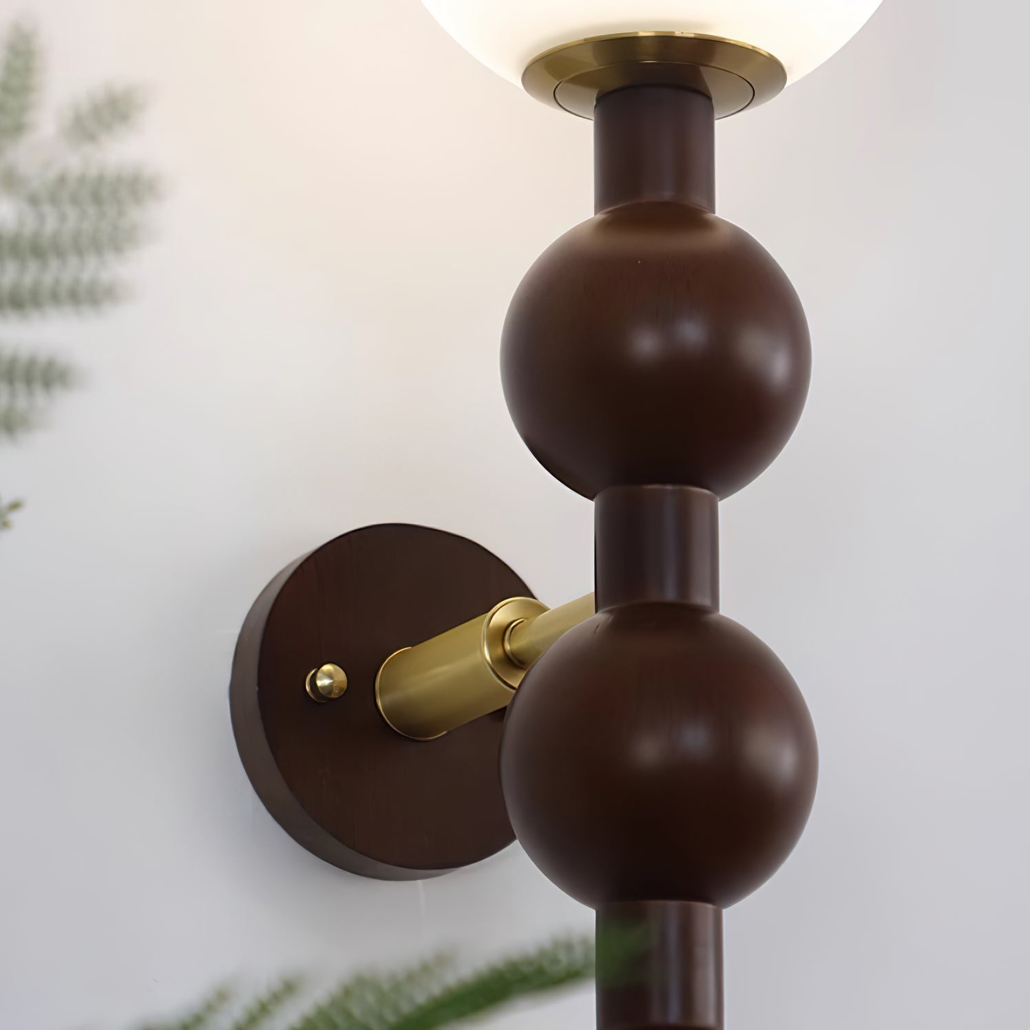 Wall Lamp Gourd in Metal Wood and Glass Modern Style - Neutralighting