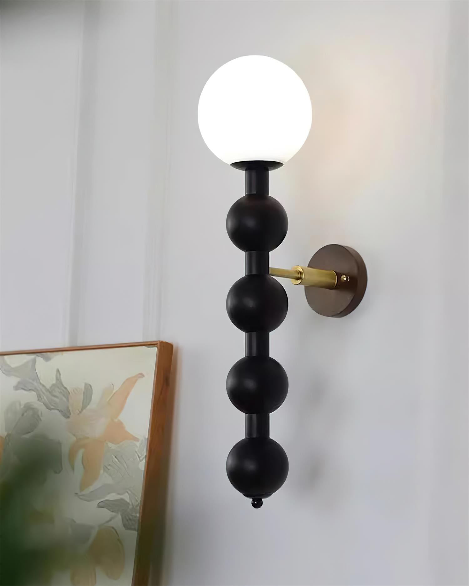 Wall Lamp Gourd in Metal Wood and Glass Modern Style - Neutralighting