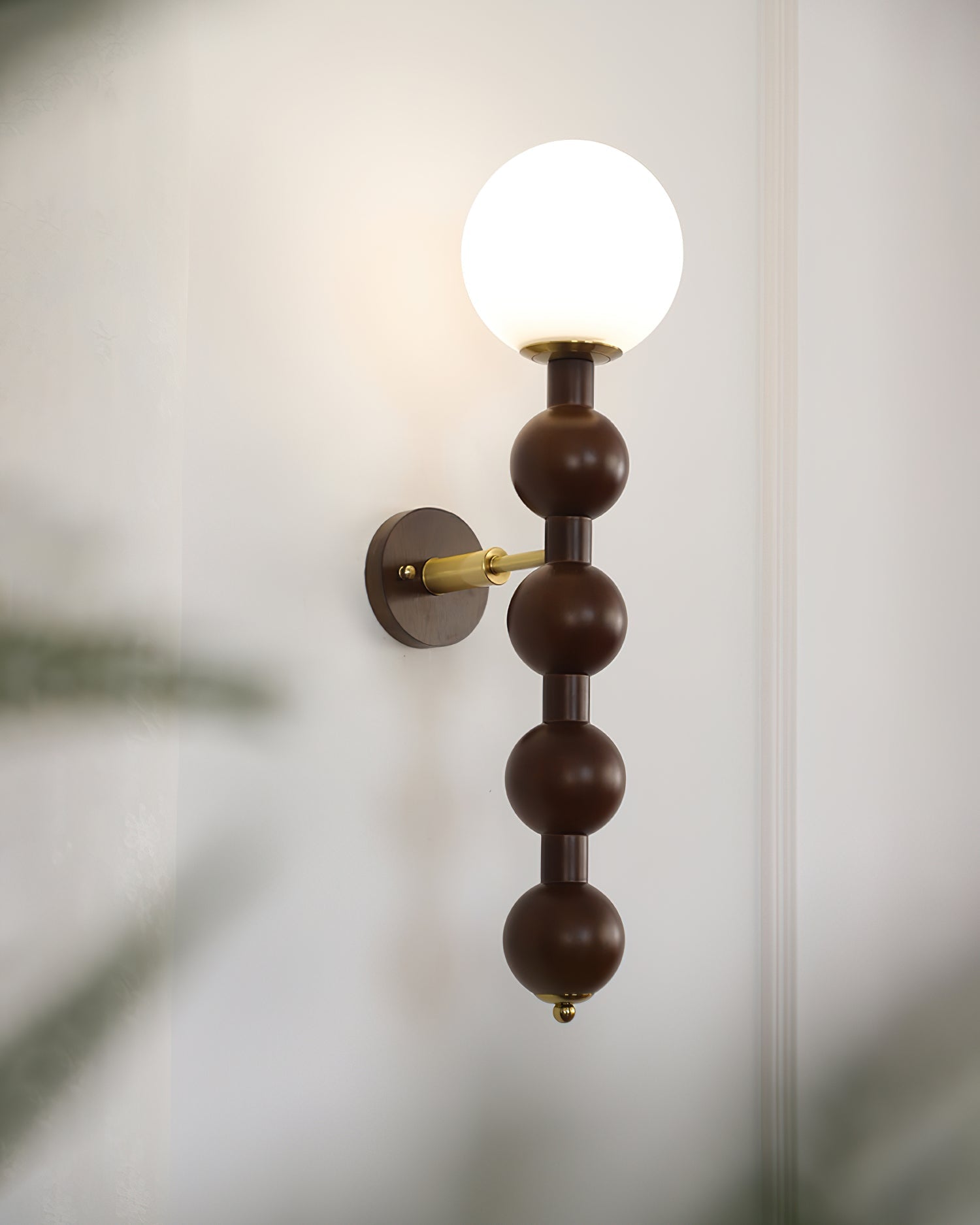 Wall Lamp Gourd in Metal Wood and Glass Modern Style - Neutralighting