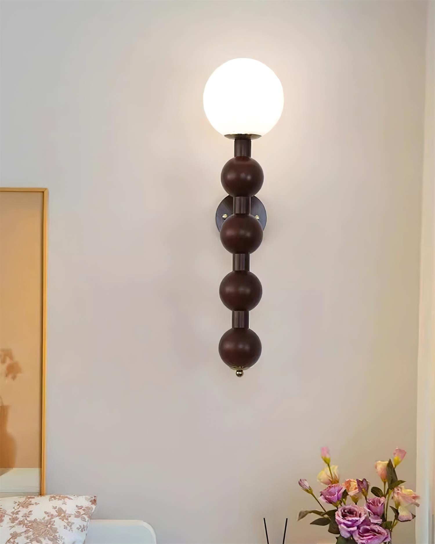 Wall Lamp Gourd in Metal Wood and Glass Modern Style - Neutralighting