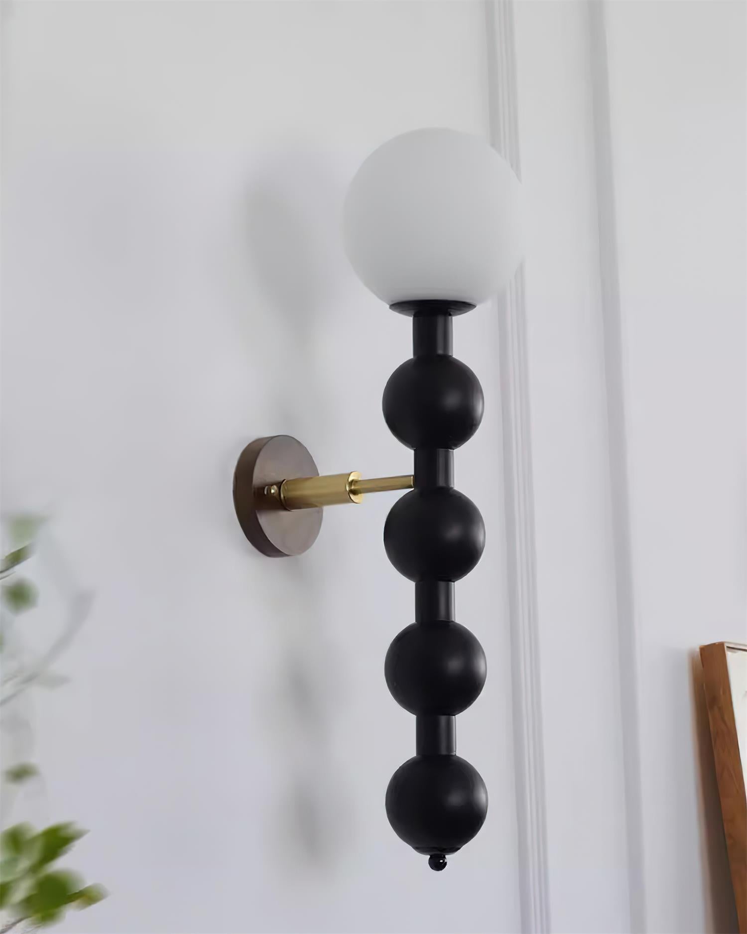 Wall Lamp Gourd in Metal Wood and Glass Modern Style - Neutralighting