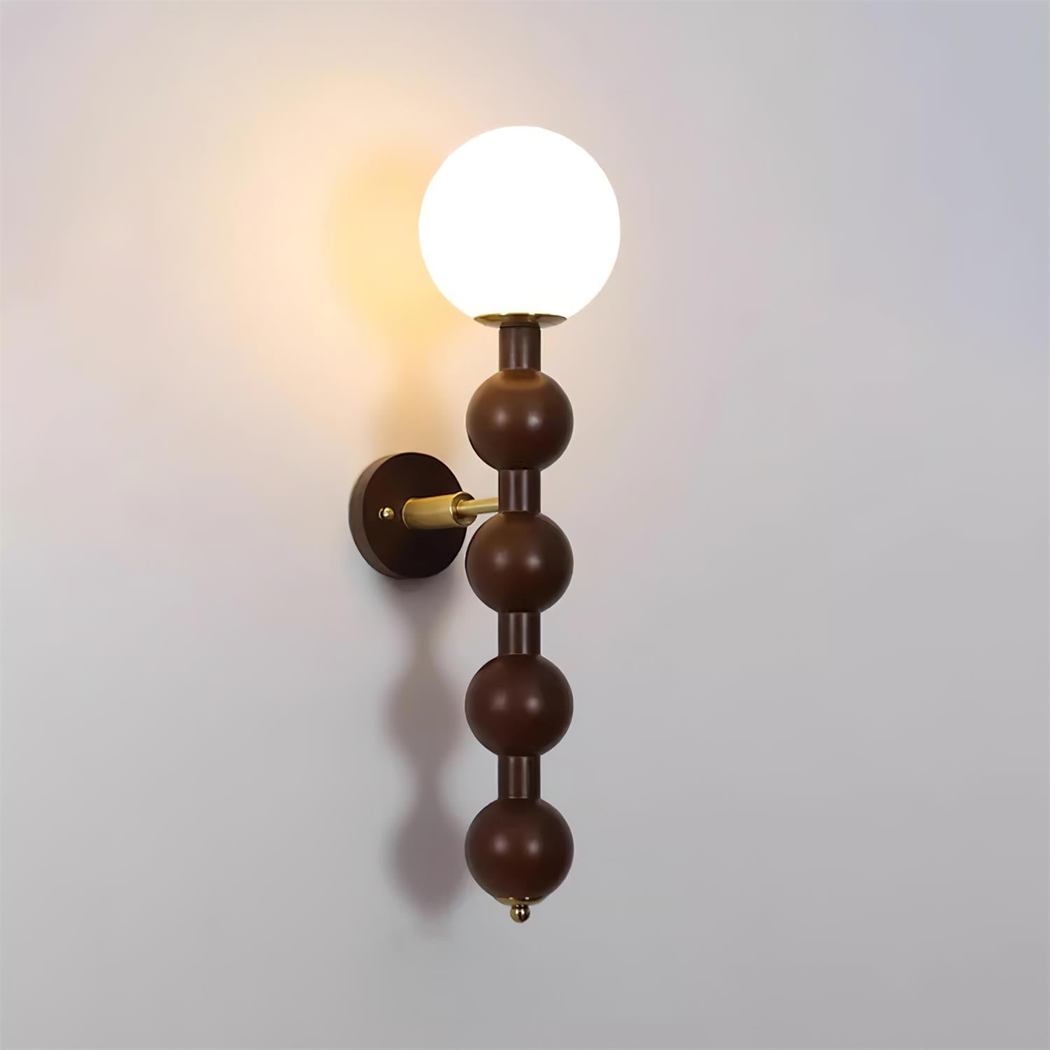 Wall Lamp Gourd in Metal Wood and Glass Modern Style - Neutralighting