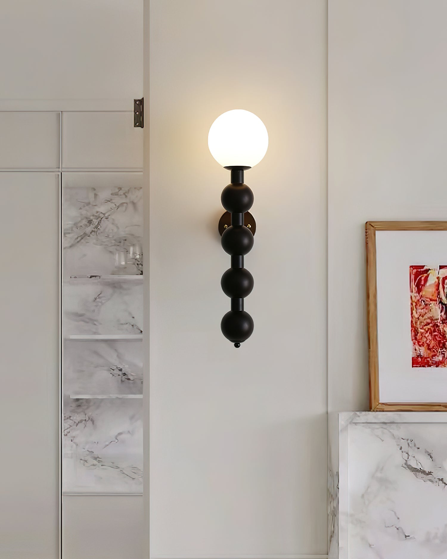 Wall Lamp Gourd in Metal Wood and Glass Modern Style - Neutralighting