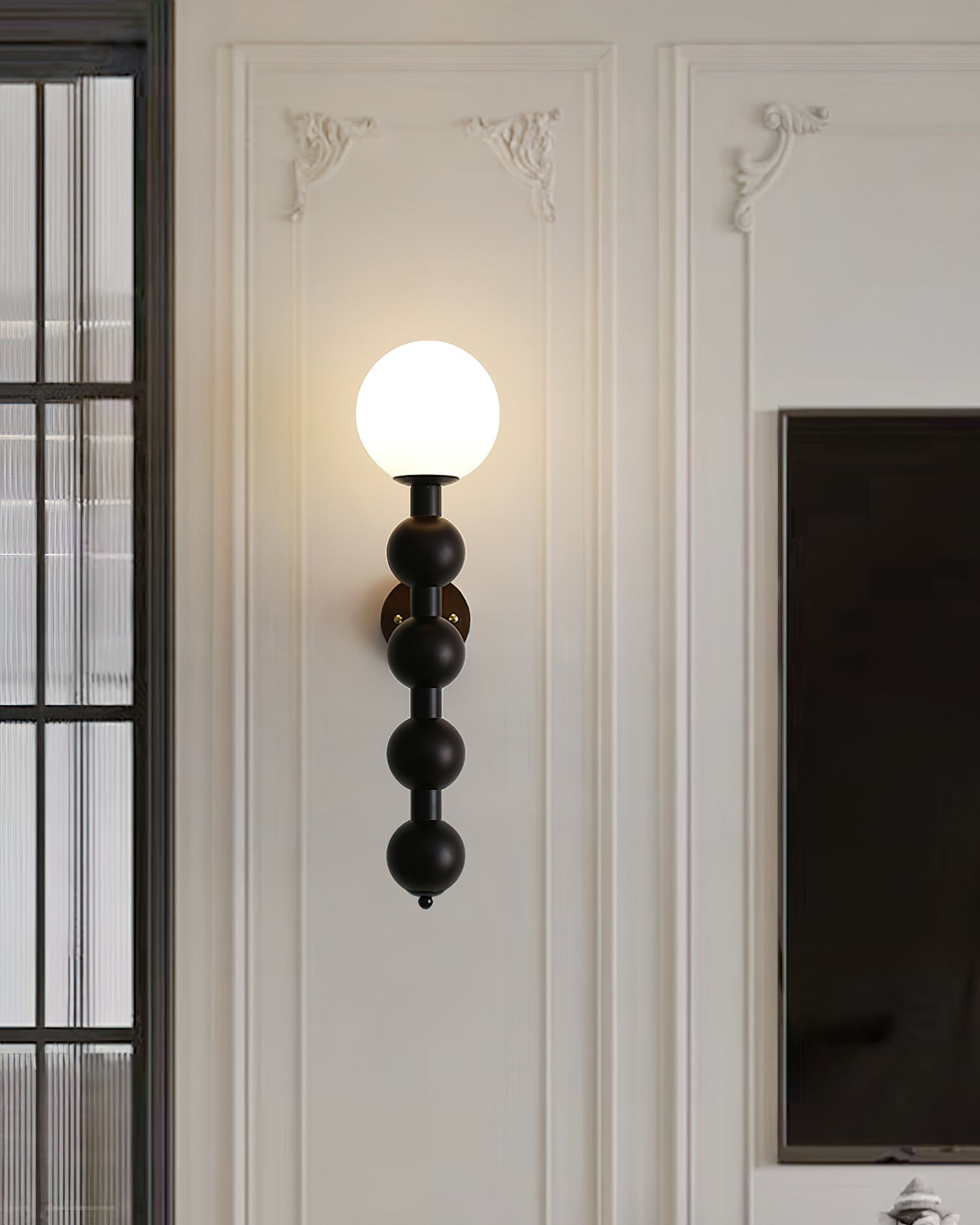 Wall Lamp Gourd in Metal Wood and Glass Modern Style - Neutralighting
