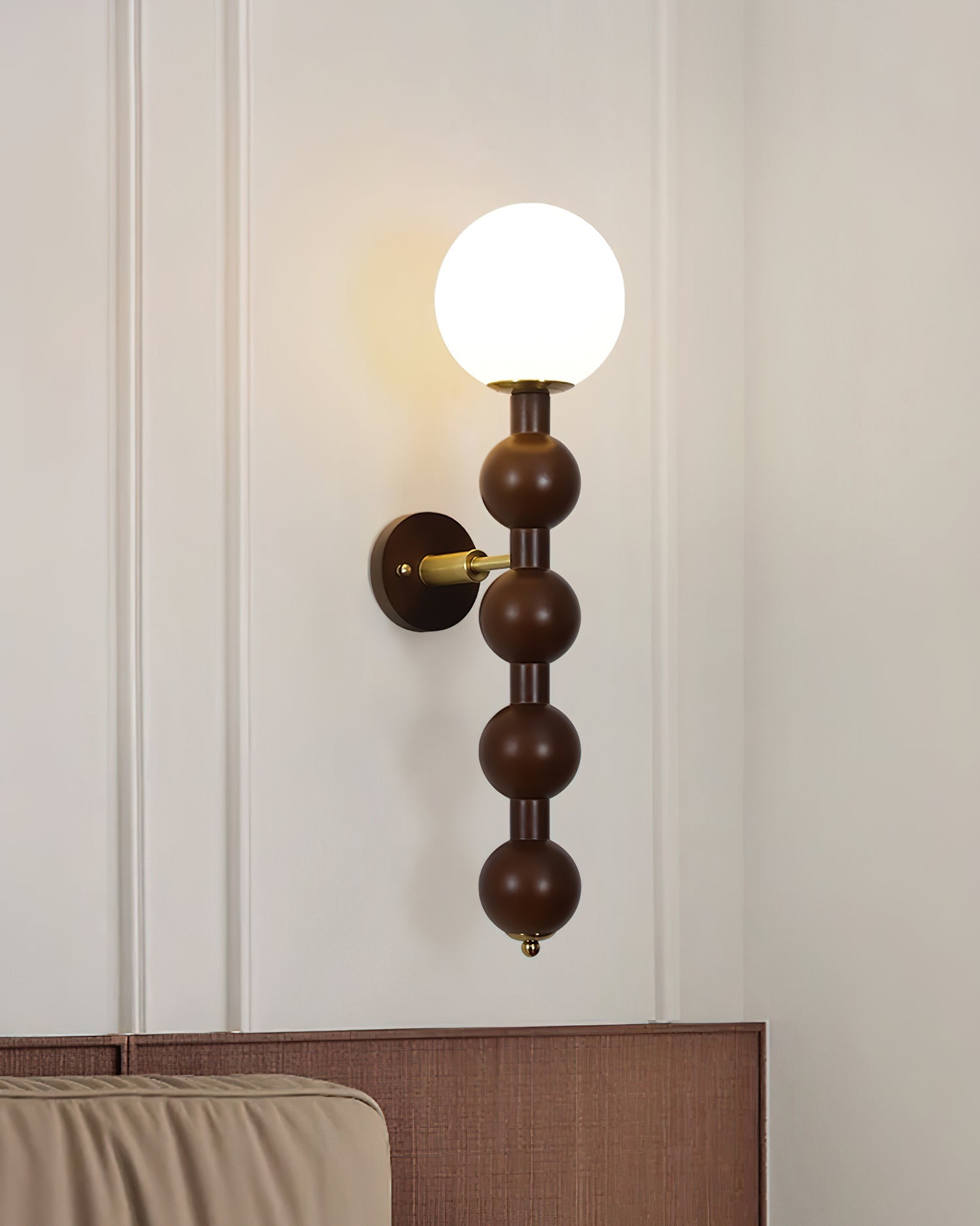 Wall Lamp Gourd in Metal Wood and Glass Modern Style - Neutralighting