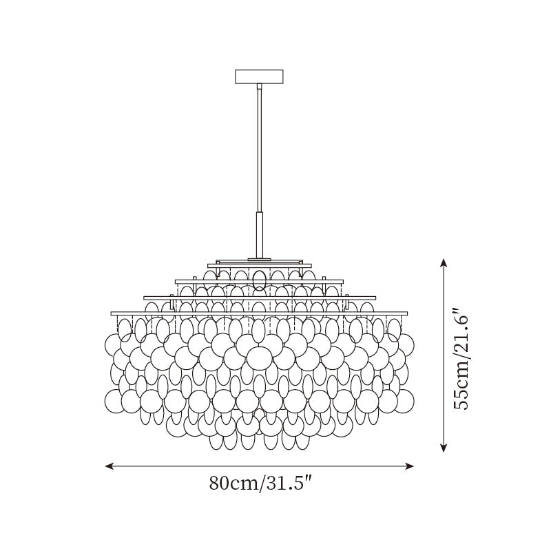 Elios Elegant Capiz Shell Chandelier - Neutralighting