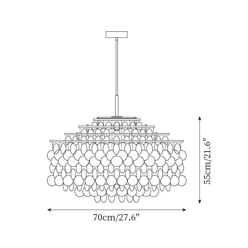 Elios Elegant Capiz Shell Chandelier - Neutralighting