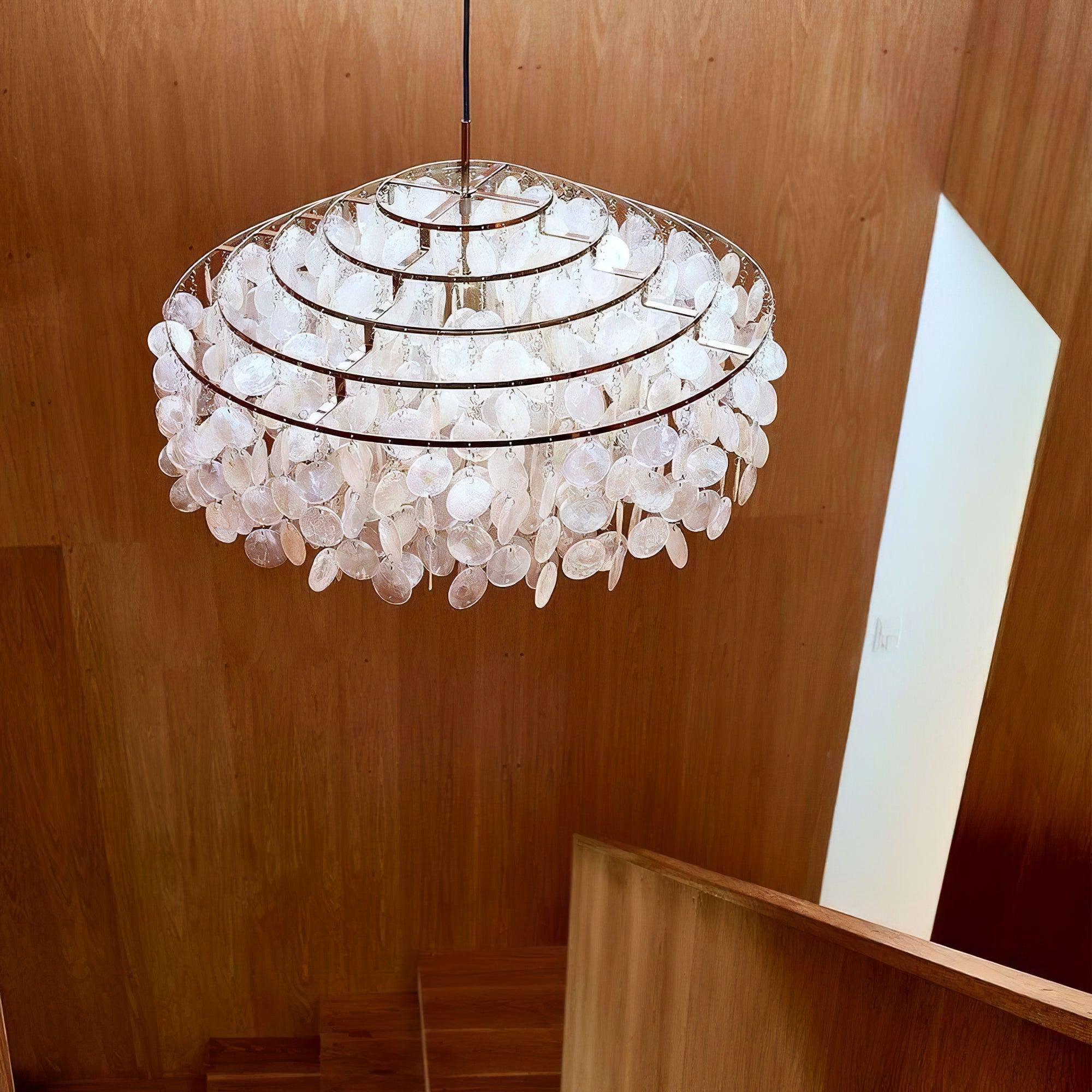 Elios Elegant Capiz Shell Chandelier - Neutralighting