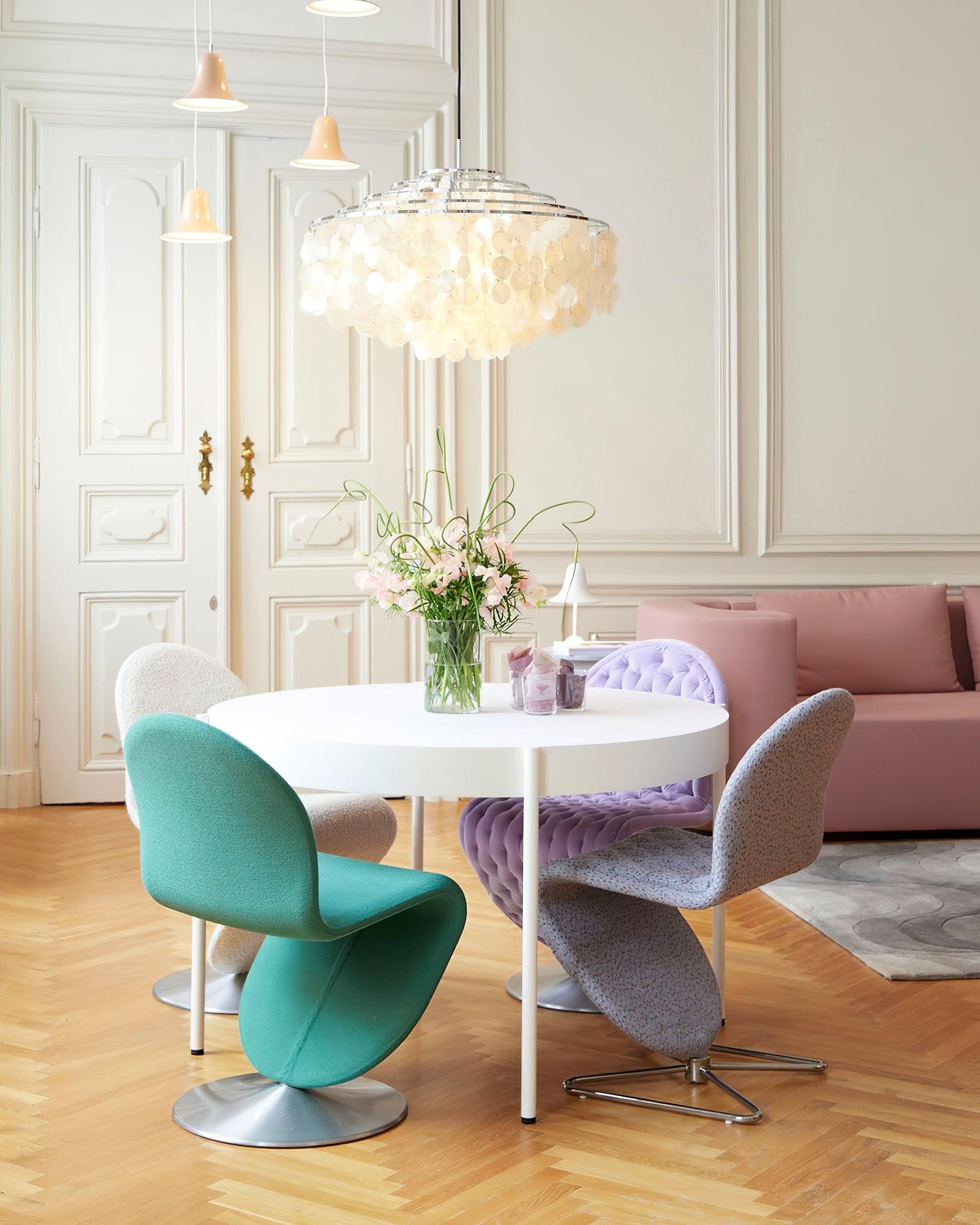 Elios Elegant Capiz Shell Chandelier - Neutralighting