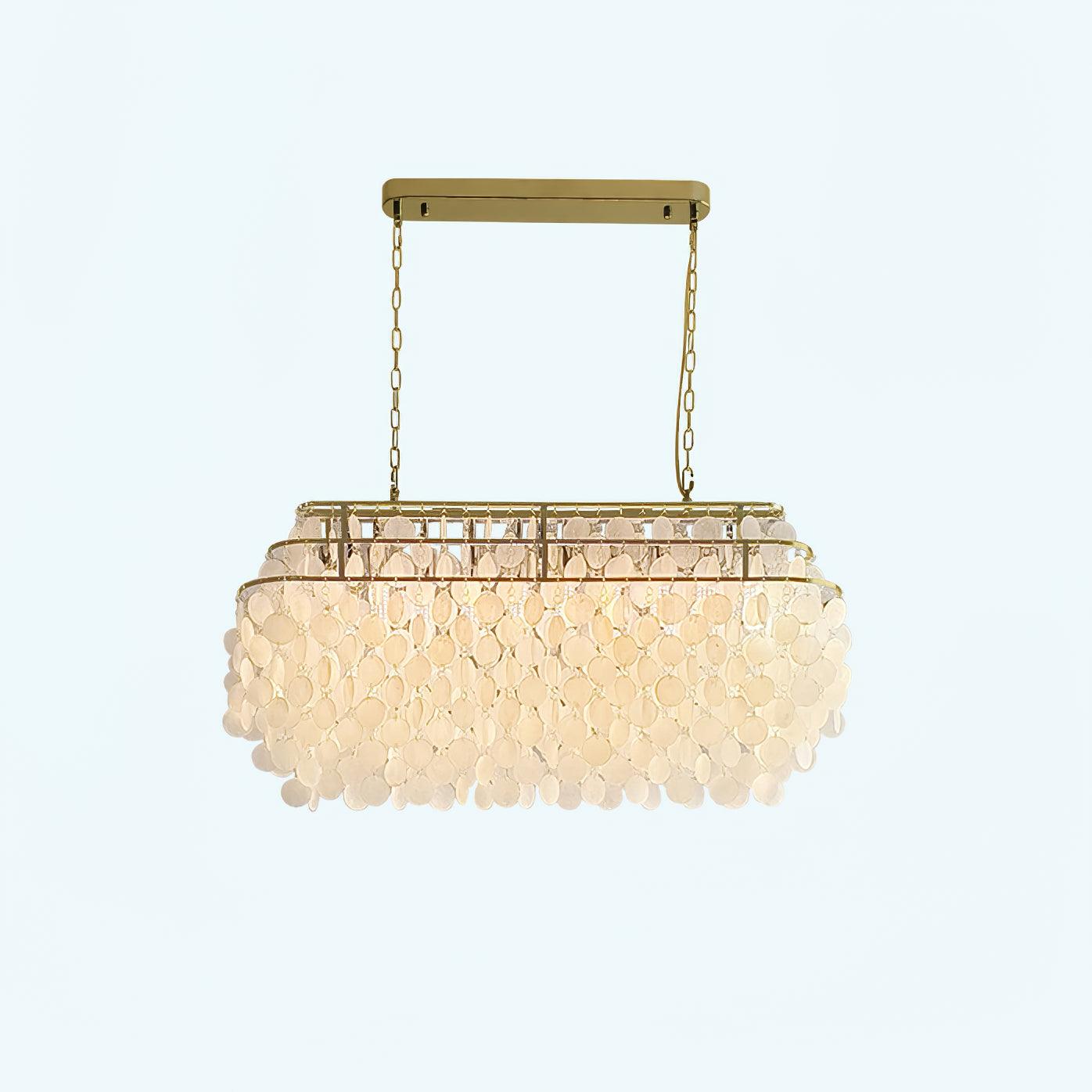 Elios Elegant Capiz Shell Chandelier - Neutralighting