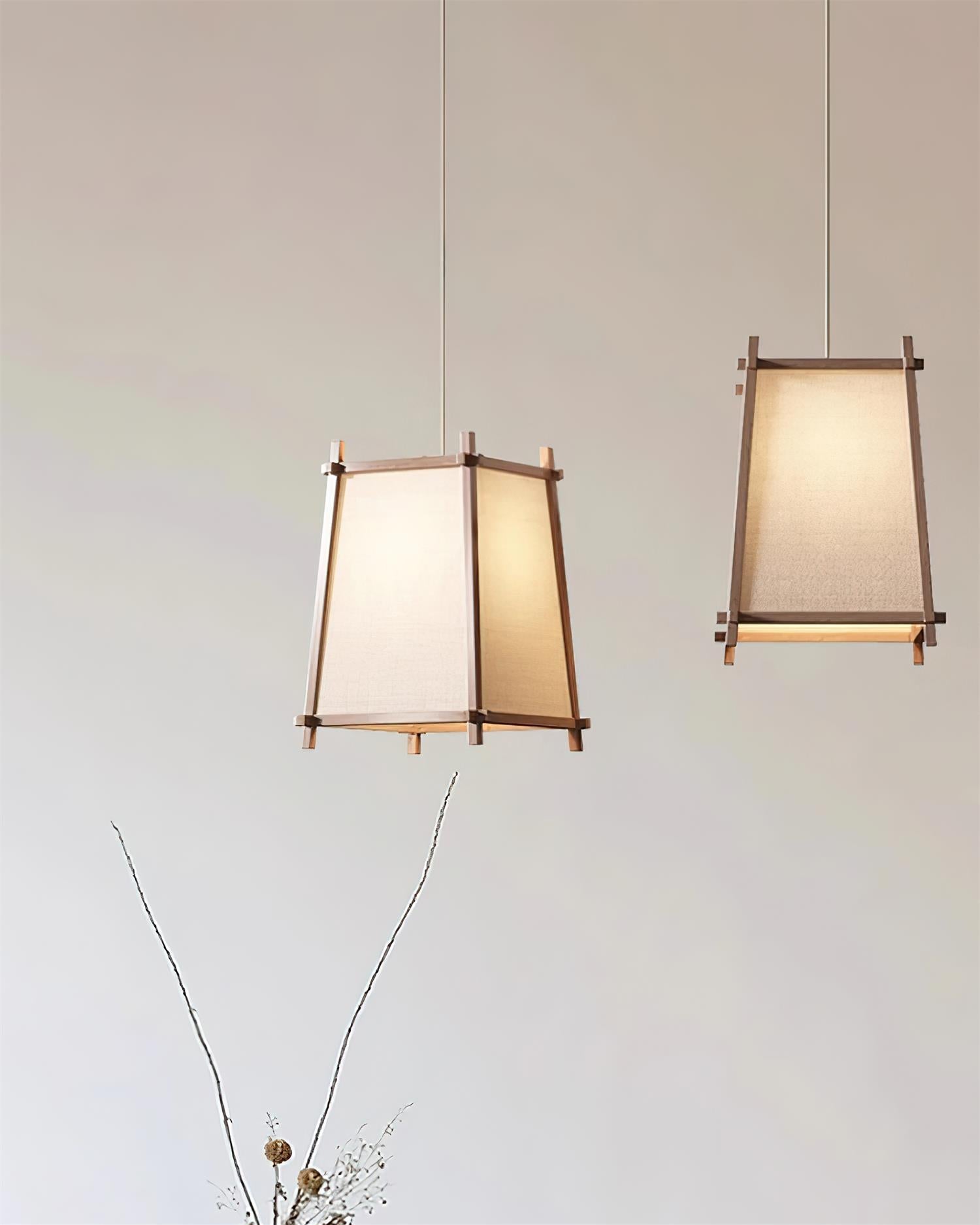 Calira Pendant Light Fabric Geometric - Neutralighting