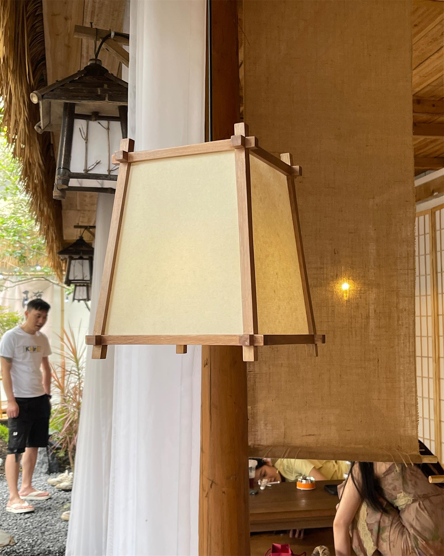 Calira Pendant Light Fabric Geometric - Neutralighting