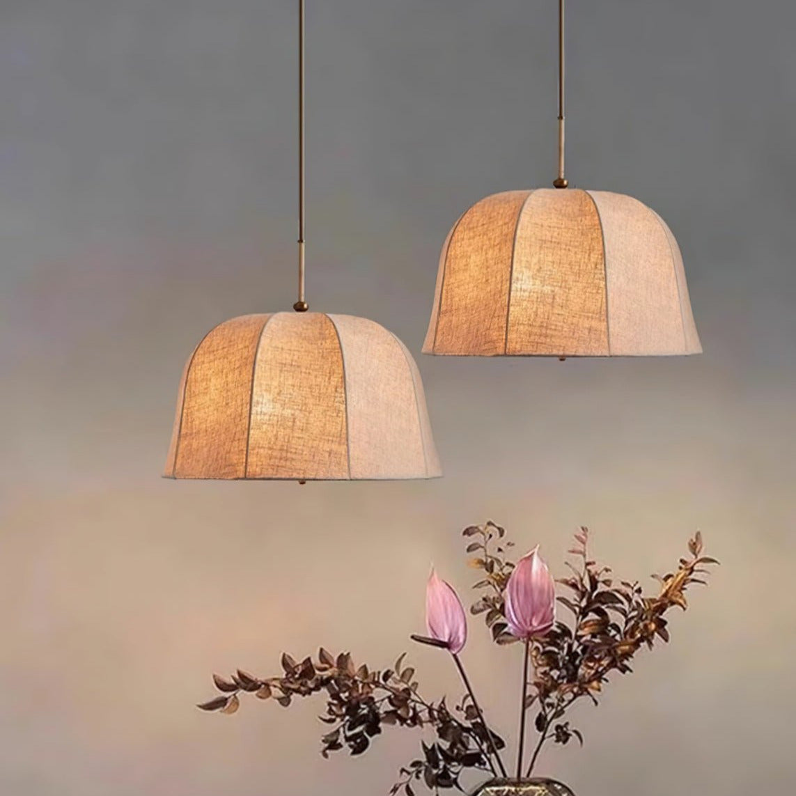 Tala Pendant Light Bell Fabric Line - Neutralighting