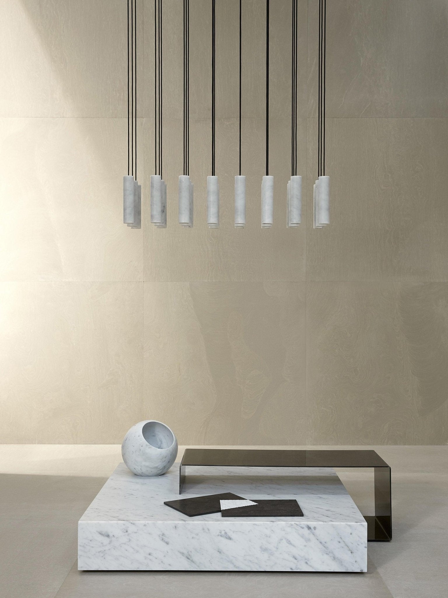 Nyxara Cluster Alabaster Pendant Light Staircase - Neutralighting