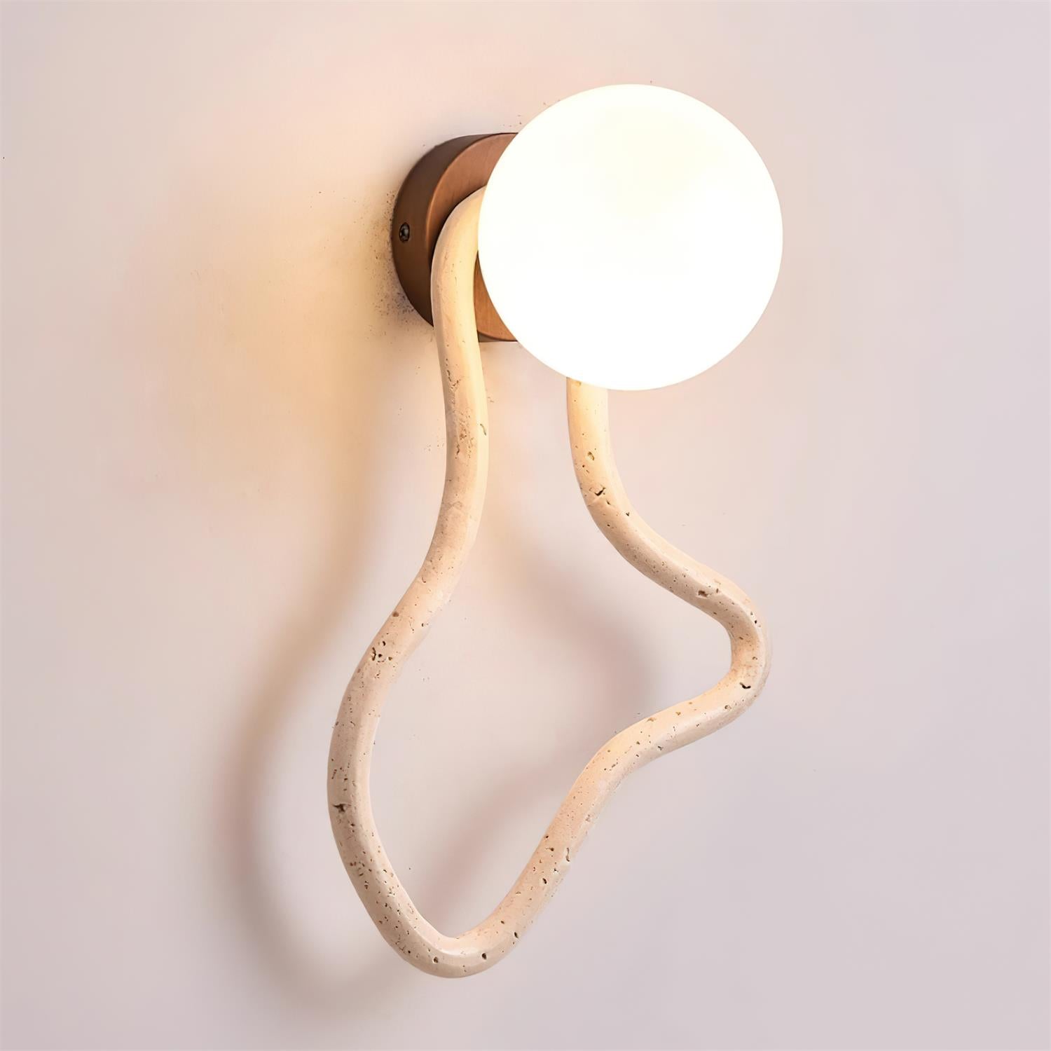 Ritta Cute Wall Lamp Travertine Wave-like - Neutralighting