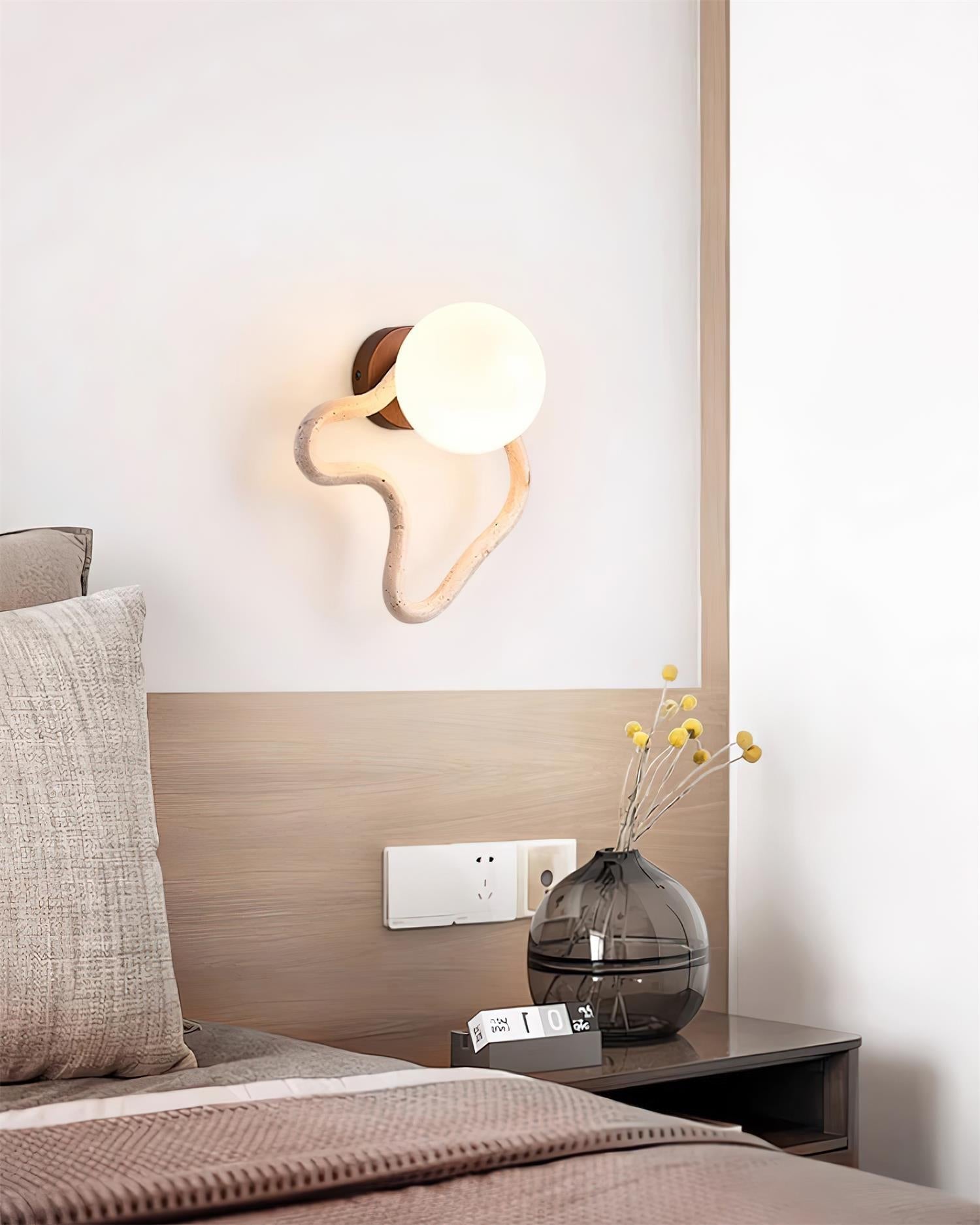 Ritta Cute Wall Lamp Travertine Wave-like - Neutralighting