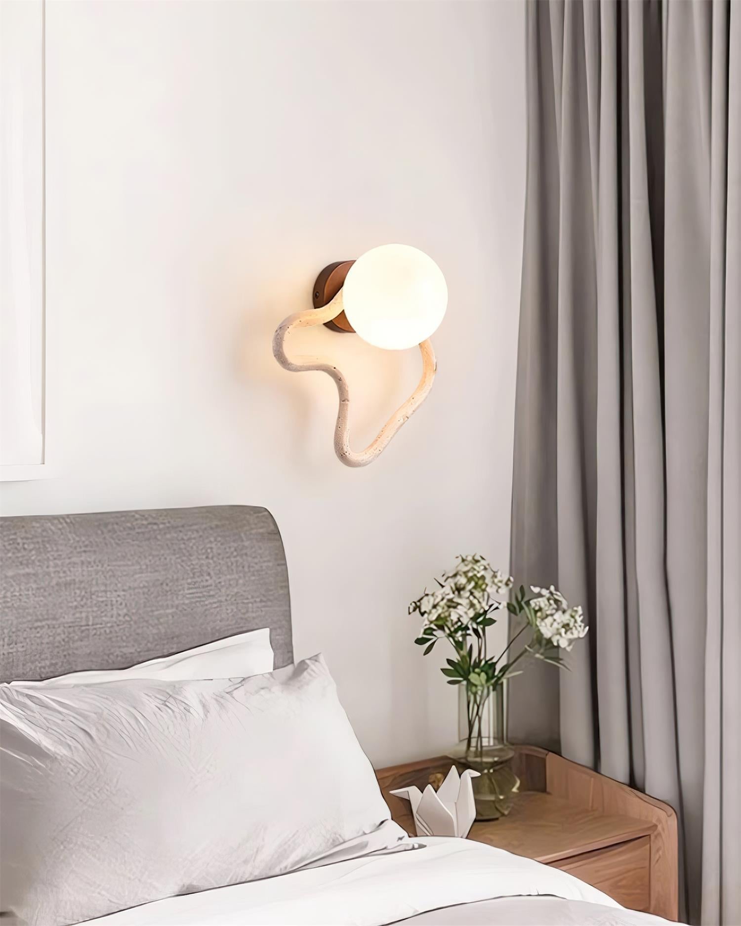 Ritta Cute Wall Lamp Travertine Wave-like - Neutralighting