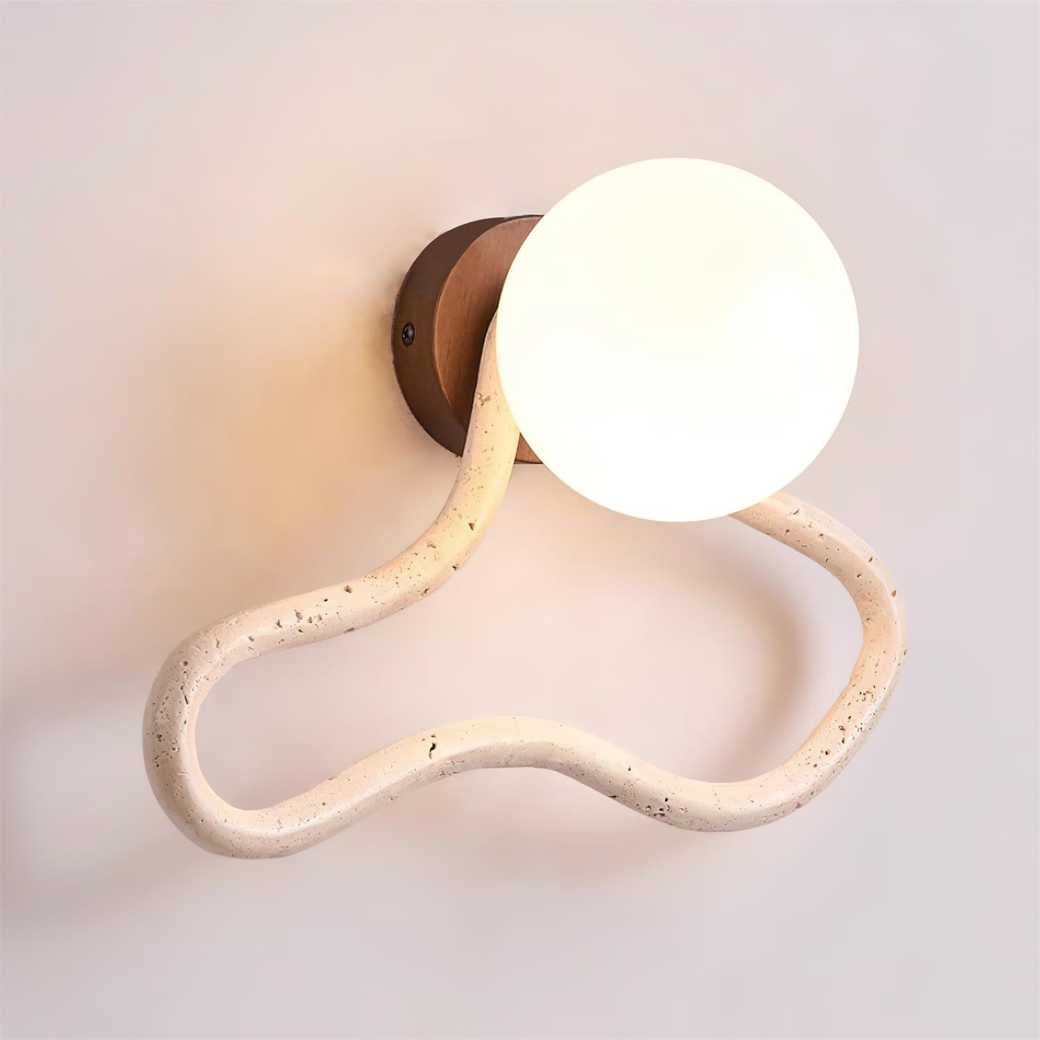 Ritta Cute Wall Lamp Travertine Wave-like - Neutralighting