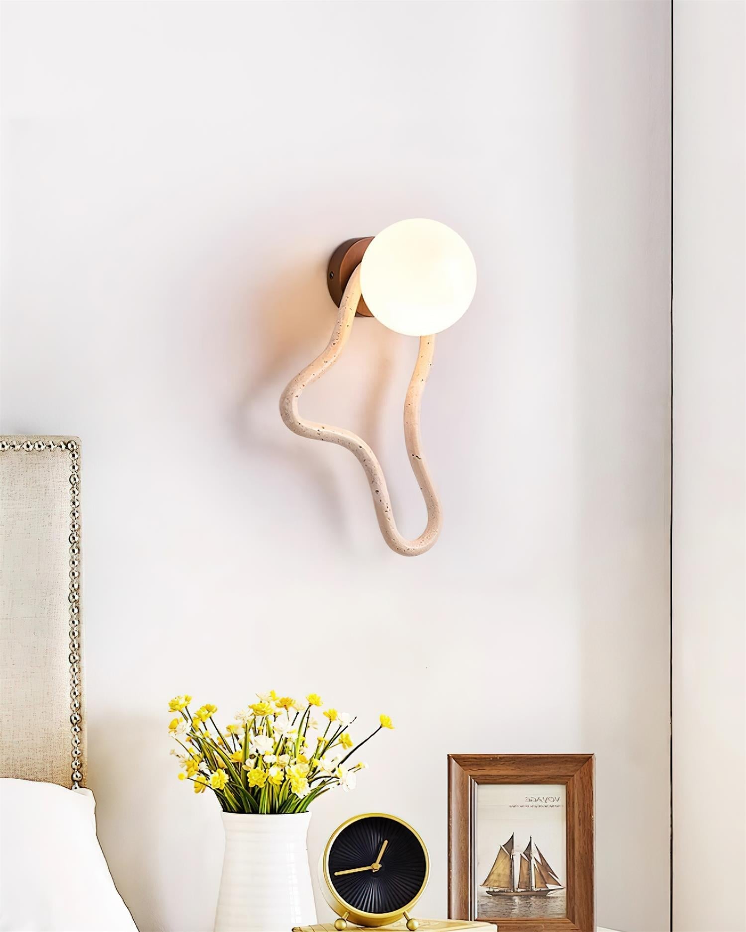 Ritta Cute Wall Lamp Travertine Wave-like - Neutralighting