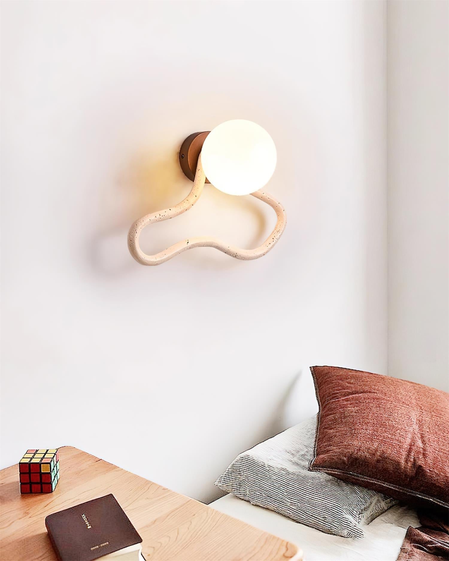 Ritta Cute Wall Lamp Travertine Wave-like - Neutralighting