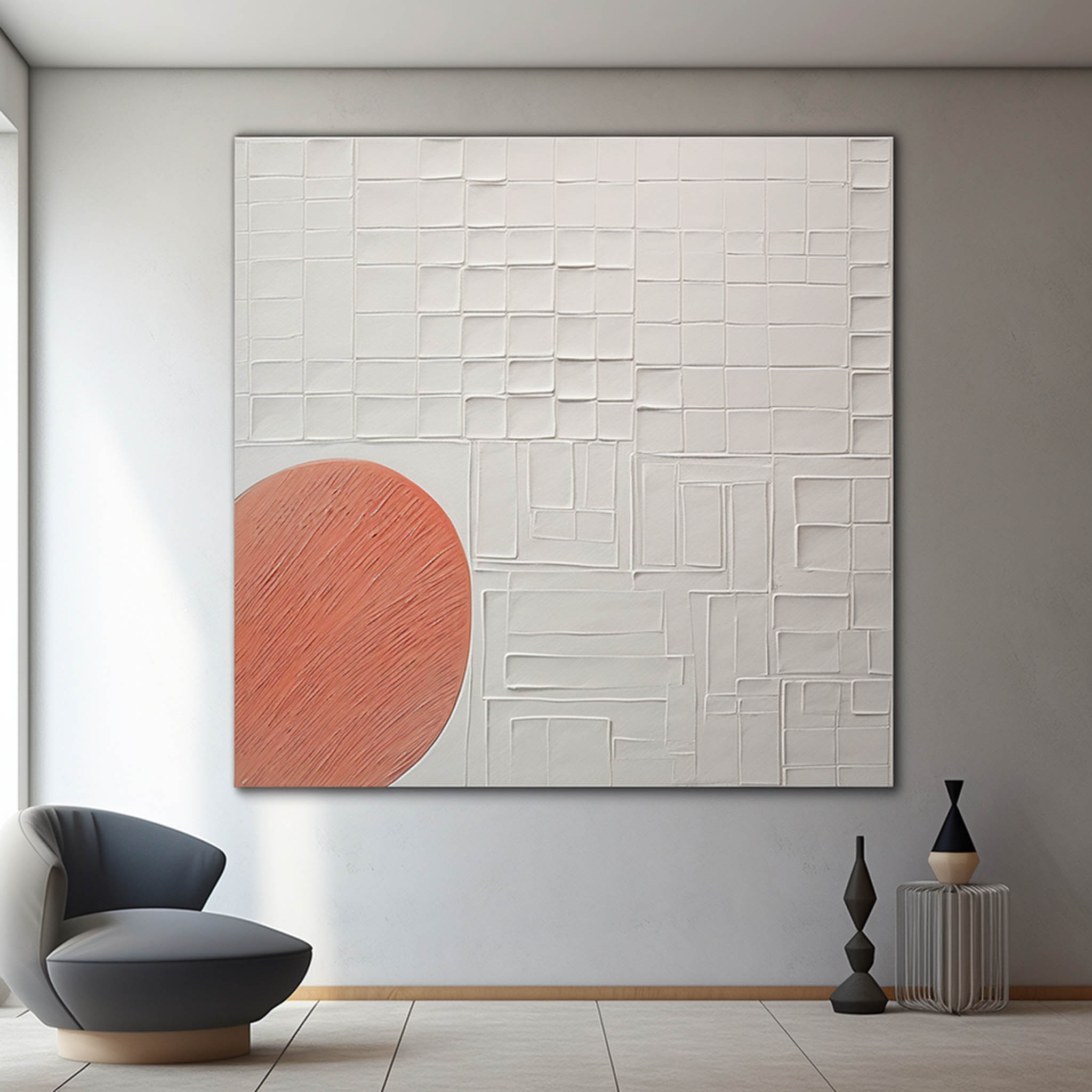 Plaster Art Texture Painting SG248 - Neutralighting