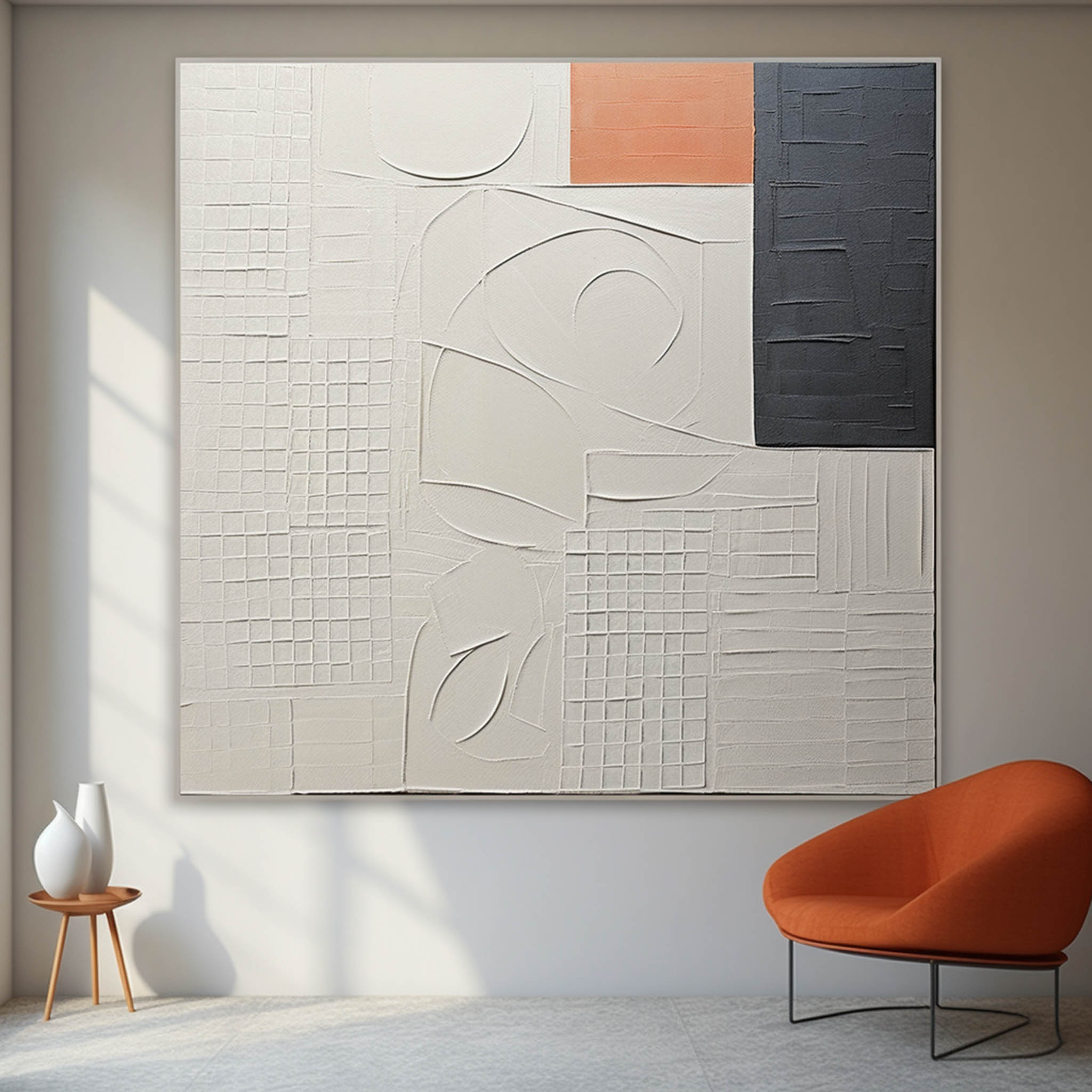 Plaster Art Texture Painting SG249 - Neutralighting