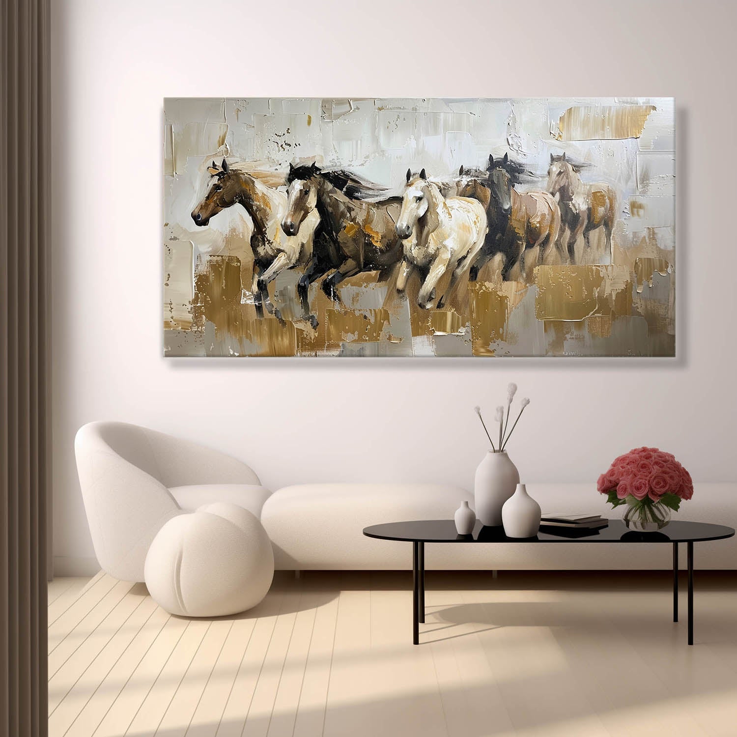Wall Art Contemporary Horse Warm Impressionist