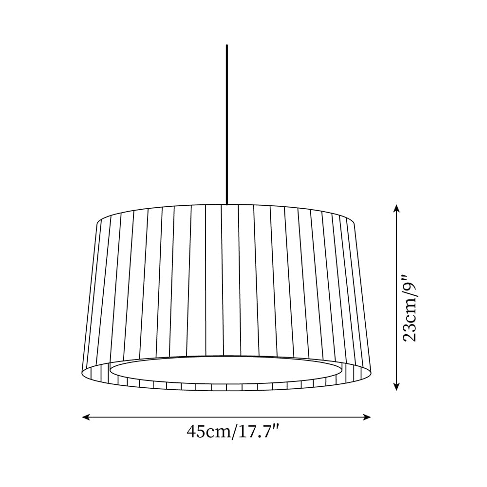 Pendant Light Pleated Fabric Drum - Neutralighting