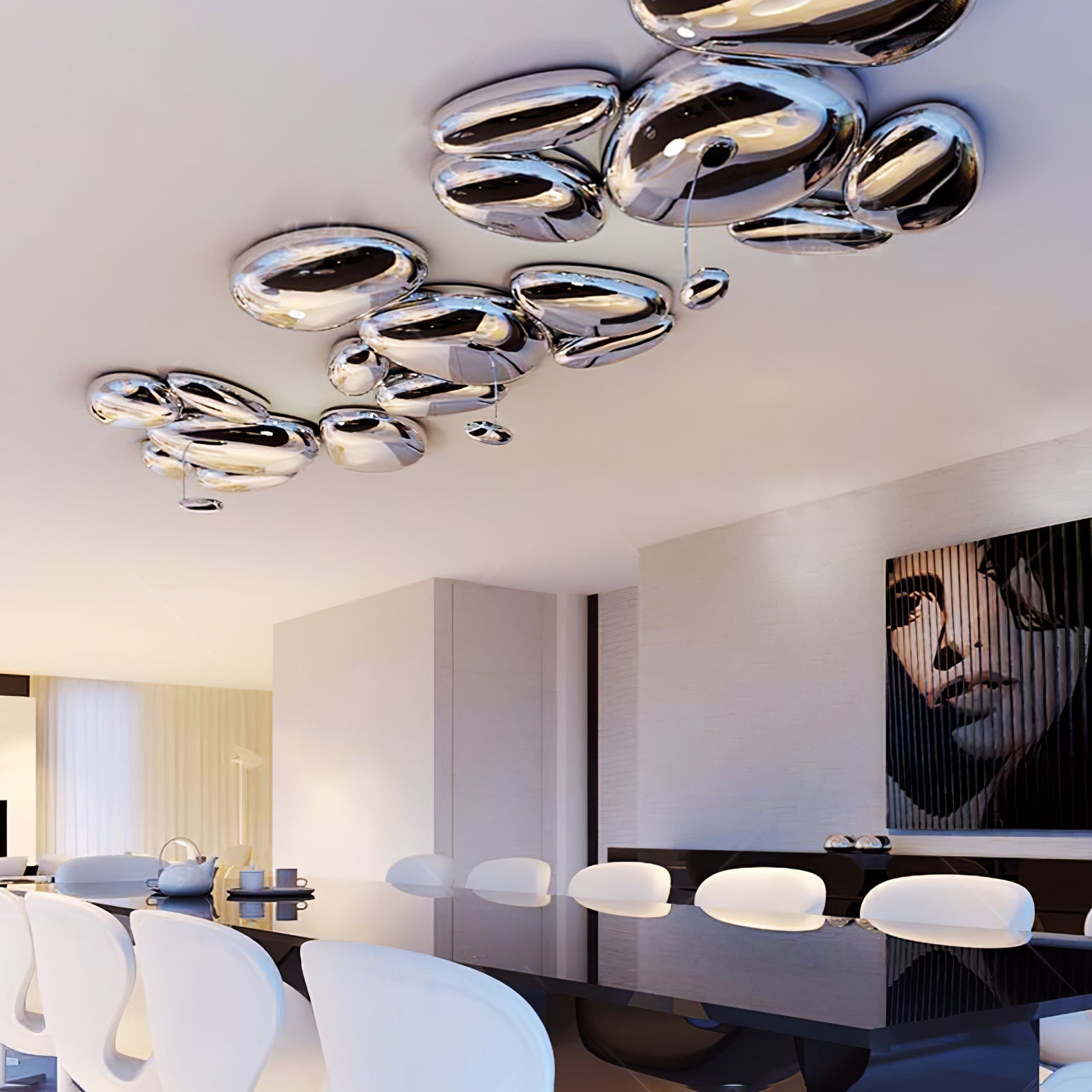 Lava Contemporary Skydro Ceiling Light Smoke Gray - Neutralighting