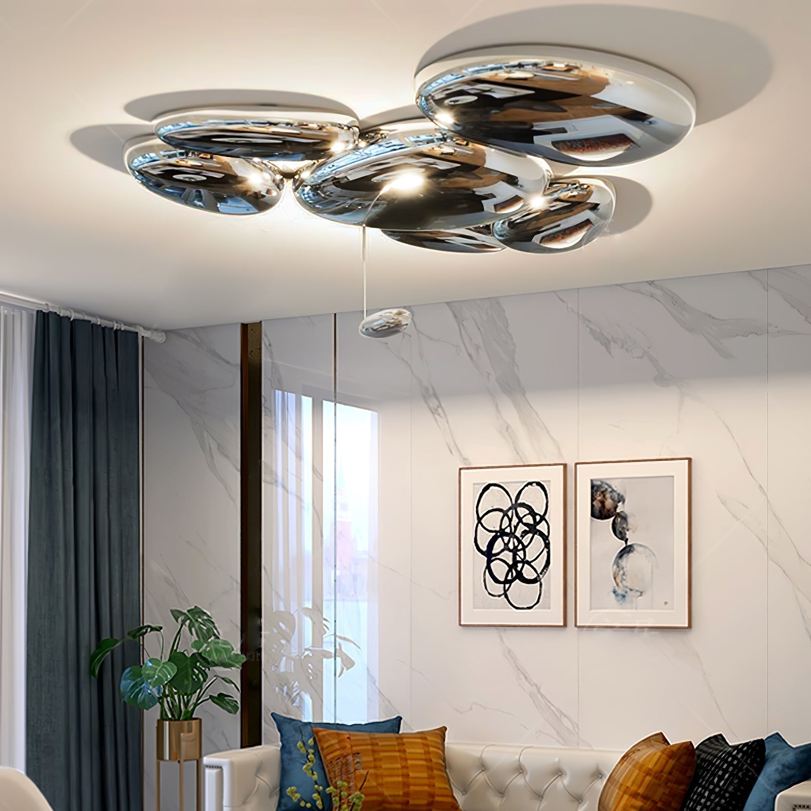 Lava Contemporary Skydro Ceiling Light Smoke Gray - Neutralighting