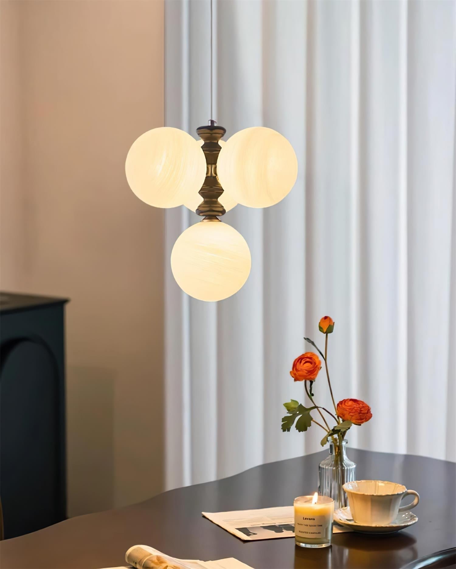 Veyra Chandelier Imitation Alabaster - Neutralighting