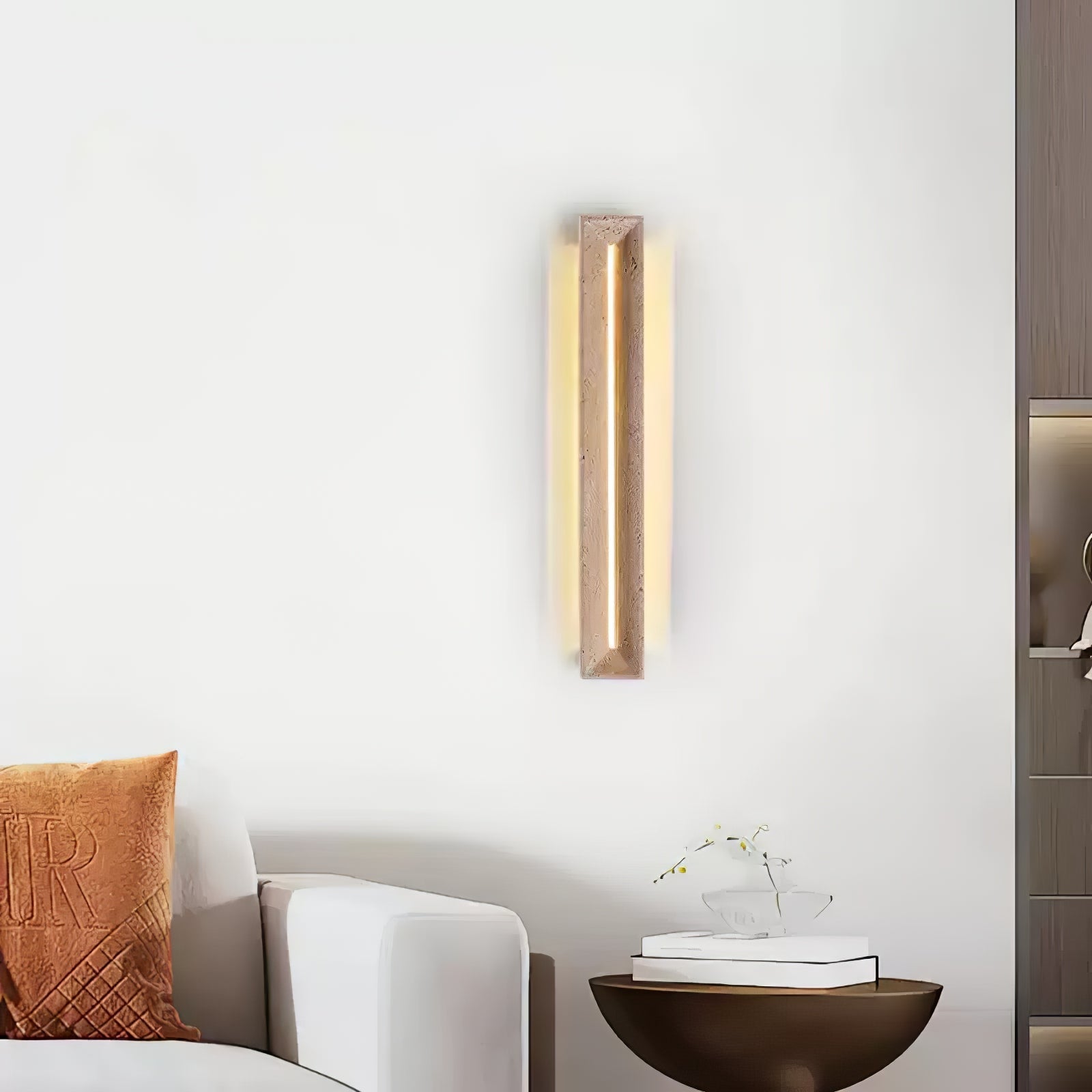 Anoren Minimalist Travertine Wall Light - Neutralighting