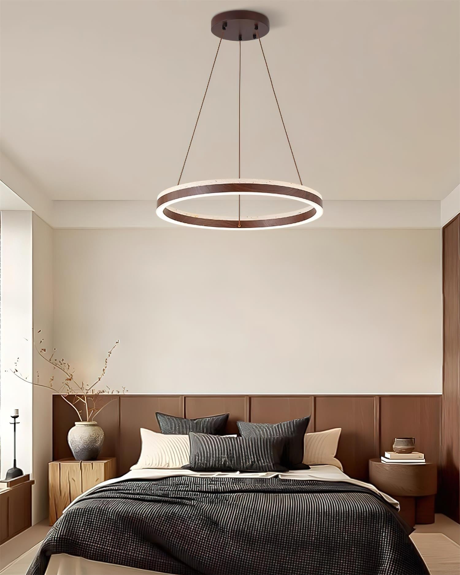 Ritta Chandelier Travertine Geometry Ring - Neutralighting