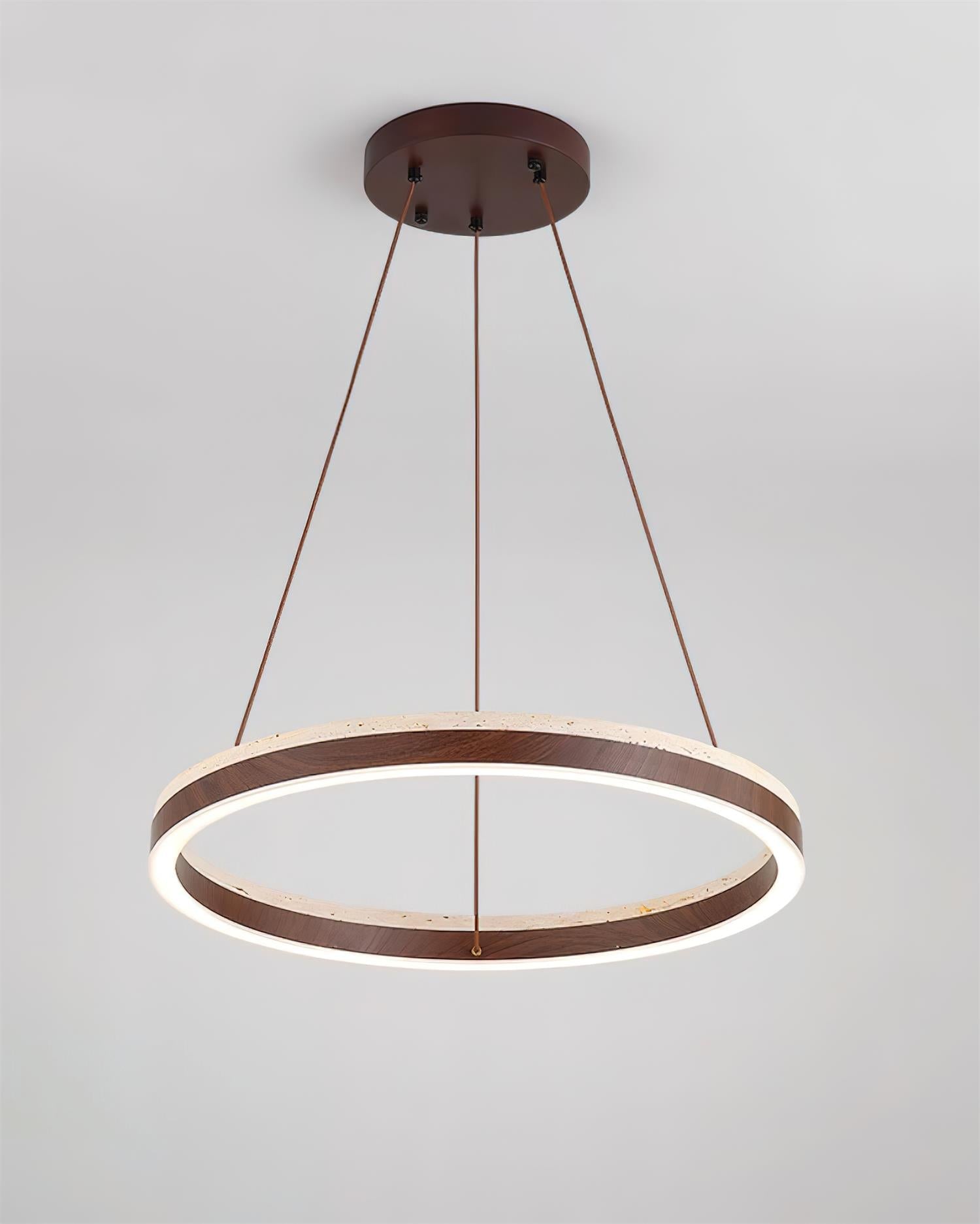 Ritta Chandelier Travertine Geometry Ring - Neutralighting