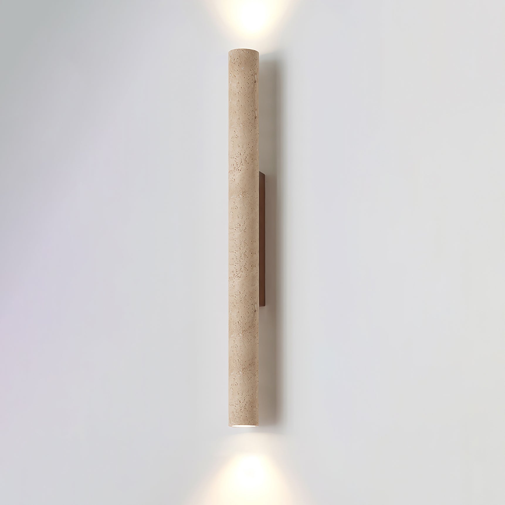 Olvaros Slim Cylinder Travertine Wall Light - Neutralighting
