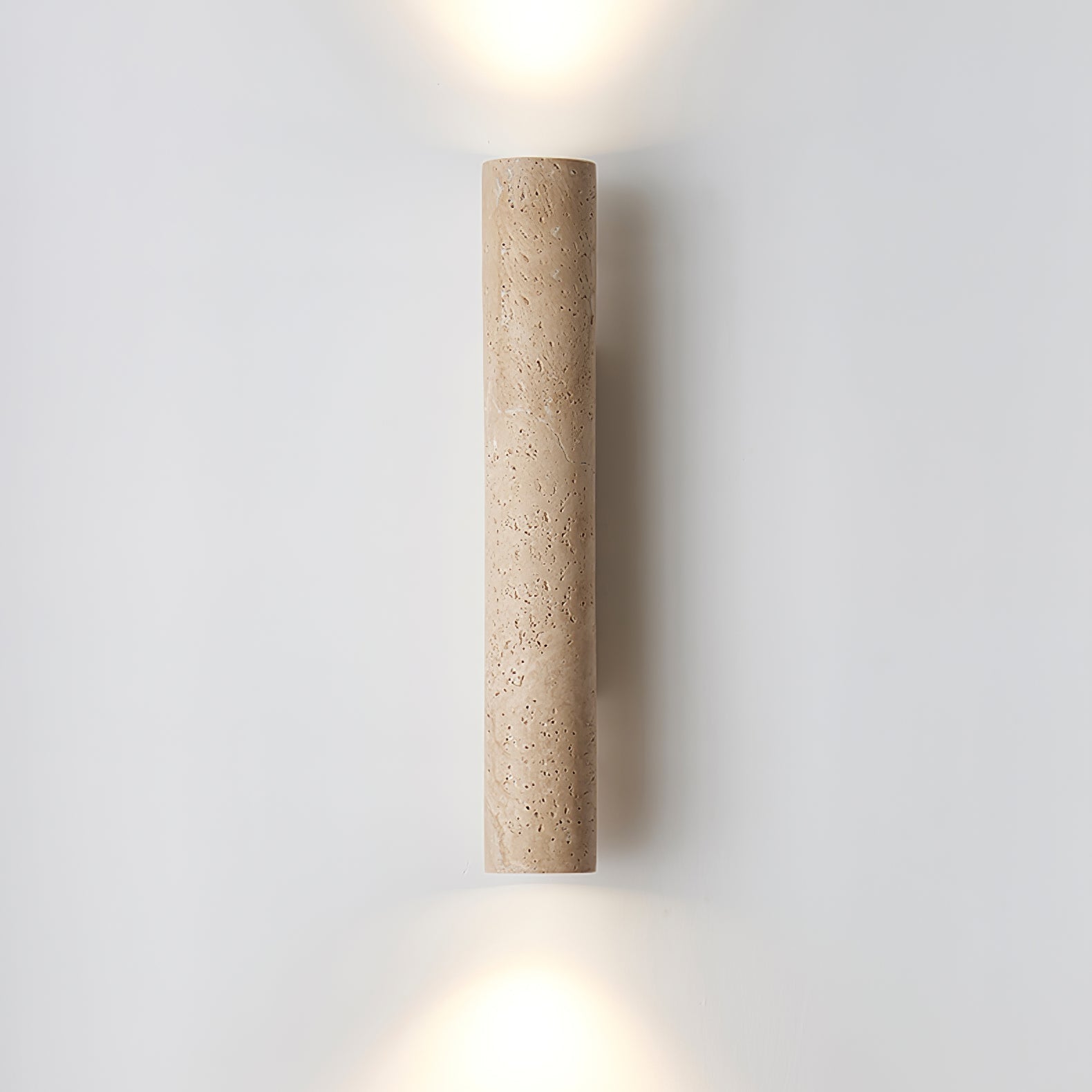 Olvaros Slim Cylinder Travertine Wall Light - Neutralighting