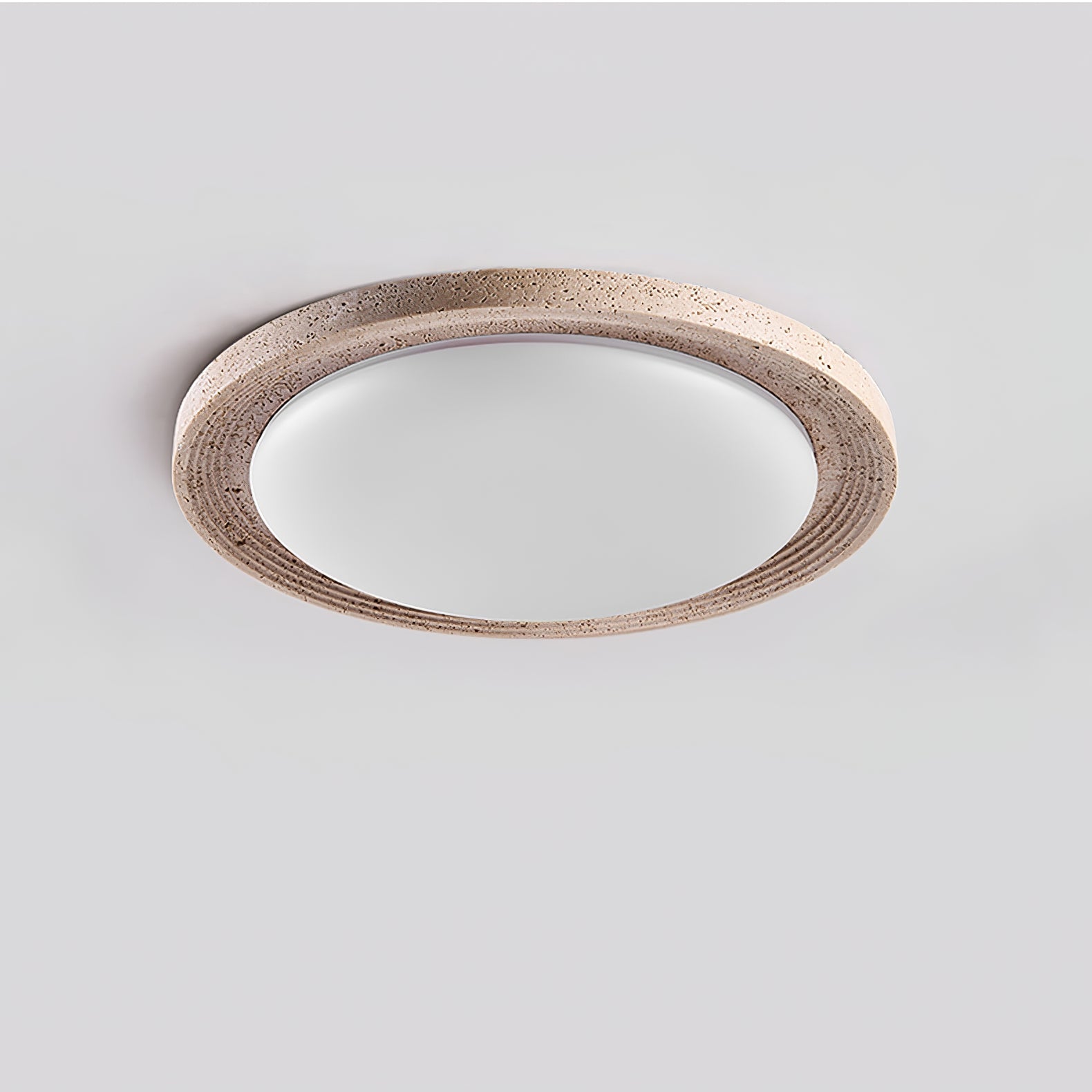 Olphaan Ringed Travertine Ceiling Light - Neutralighting
