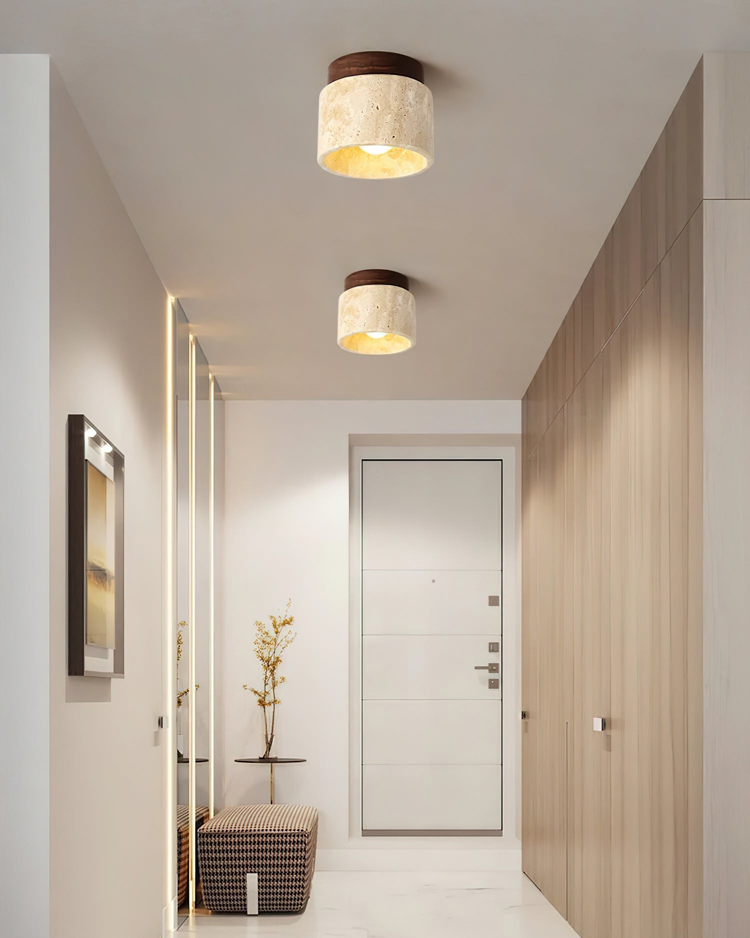 Ritta Stone Travertine Ceiling Light - Neutralighting