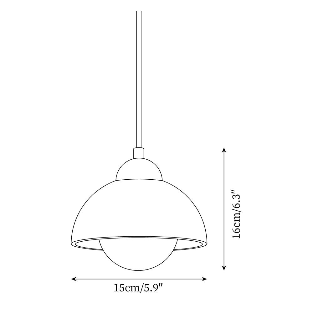 Pendant Lamp Wood Top Yellow Travertine Glass Shade White Beige Modern - Neutralighting